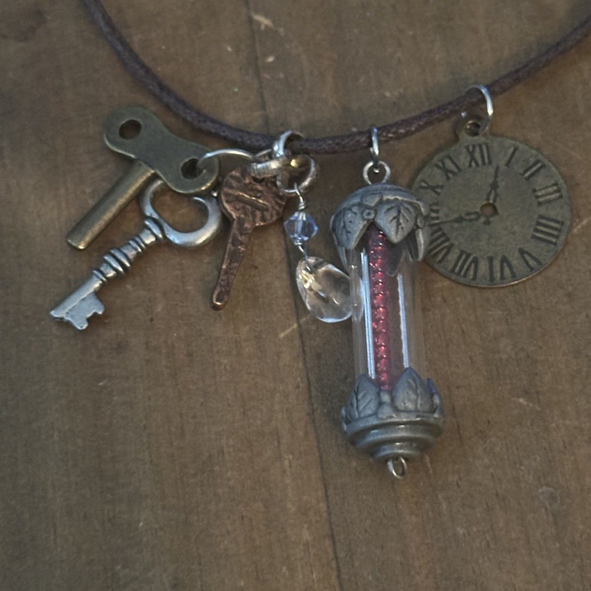 Other Assorted charms pendant cord necklace Size ONE SIZE - 4 Thumbnail