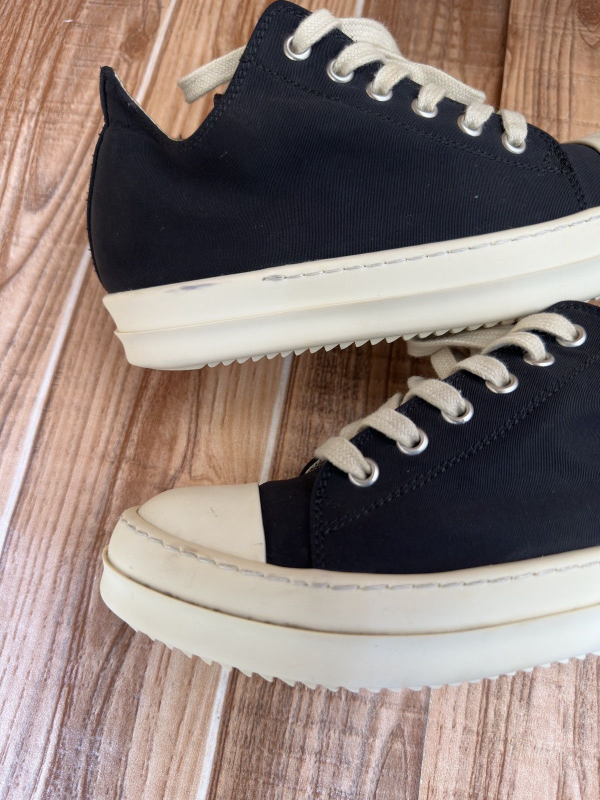 Rick Owens Rick Owens DRKSHDW Nylon Ramones Low Top Sneakers Size US 6 / IT 36 - 18 Thumbnail