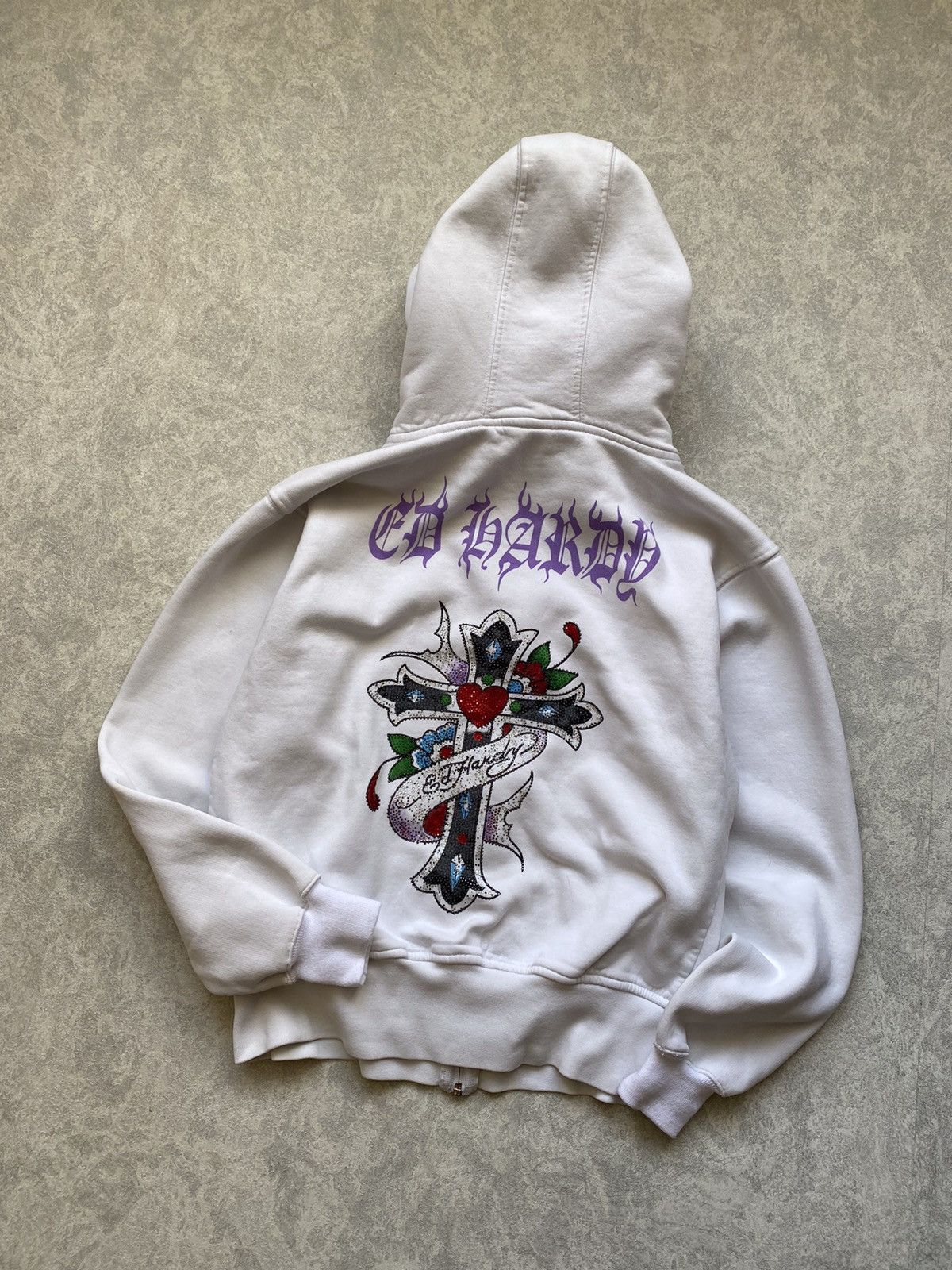 Vintage Ed Hardy by Christian Audigier Zip Up Hoodie