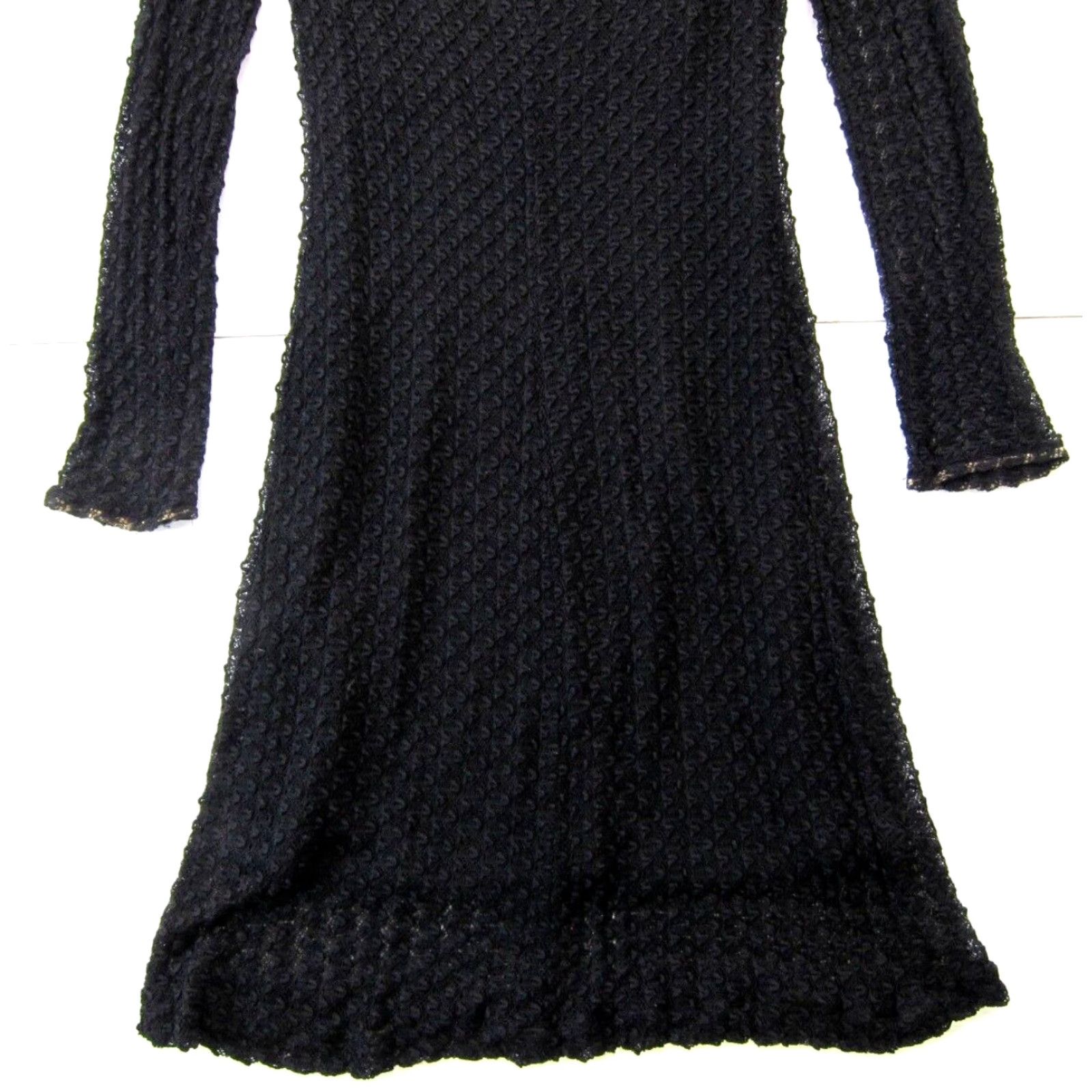 Vintage VINTAGE Hampton Nites Black Stretch Long Sleeve Lined Tunic Dress 8-10 Dress Kn 32" bust 30" waist 36" hip Womens Size L / US 10 / IT 46 - 6 Thumbnail