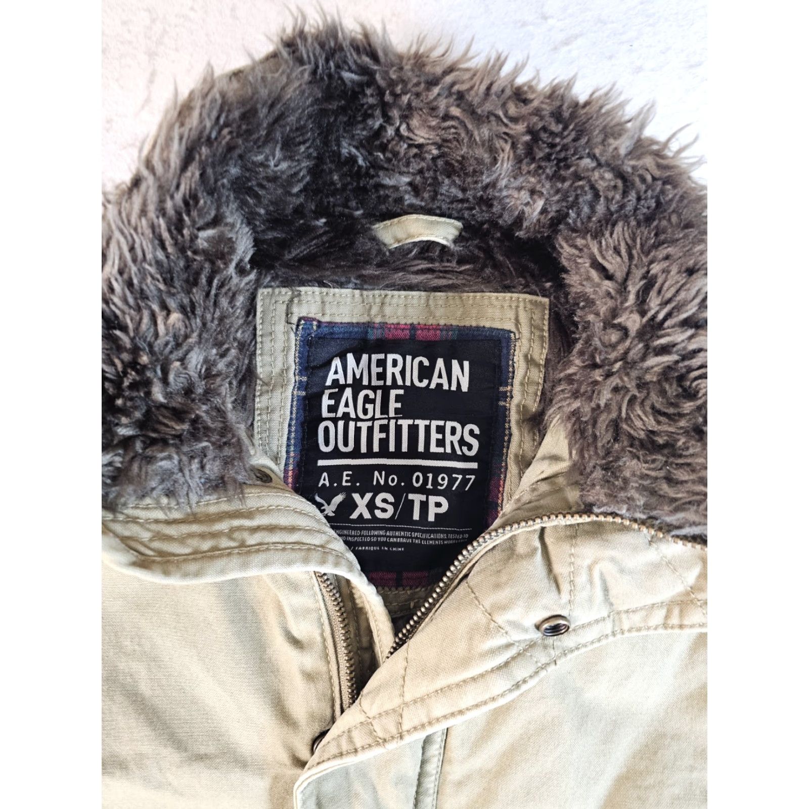 American Eagle Outfitters VINTAGE American Eagle Coat Chore Jacket Full Zip Faux Fur Lined XS Brown Men Regular Short 90s Classic Outdoor Size US XS / EU 42 / 0 - 3 Thumbnail