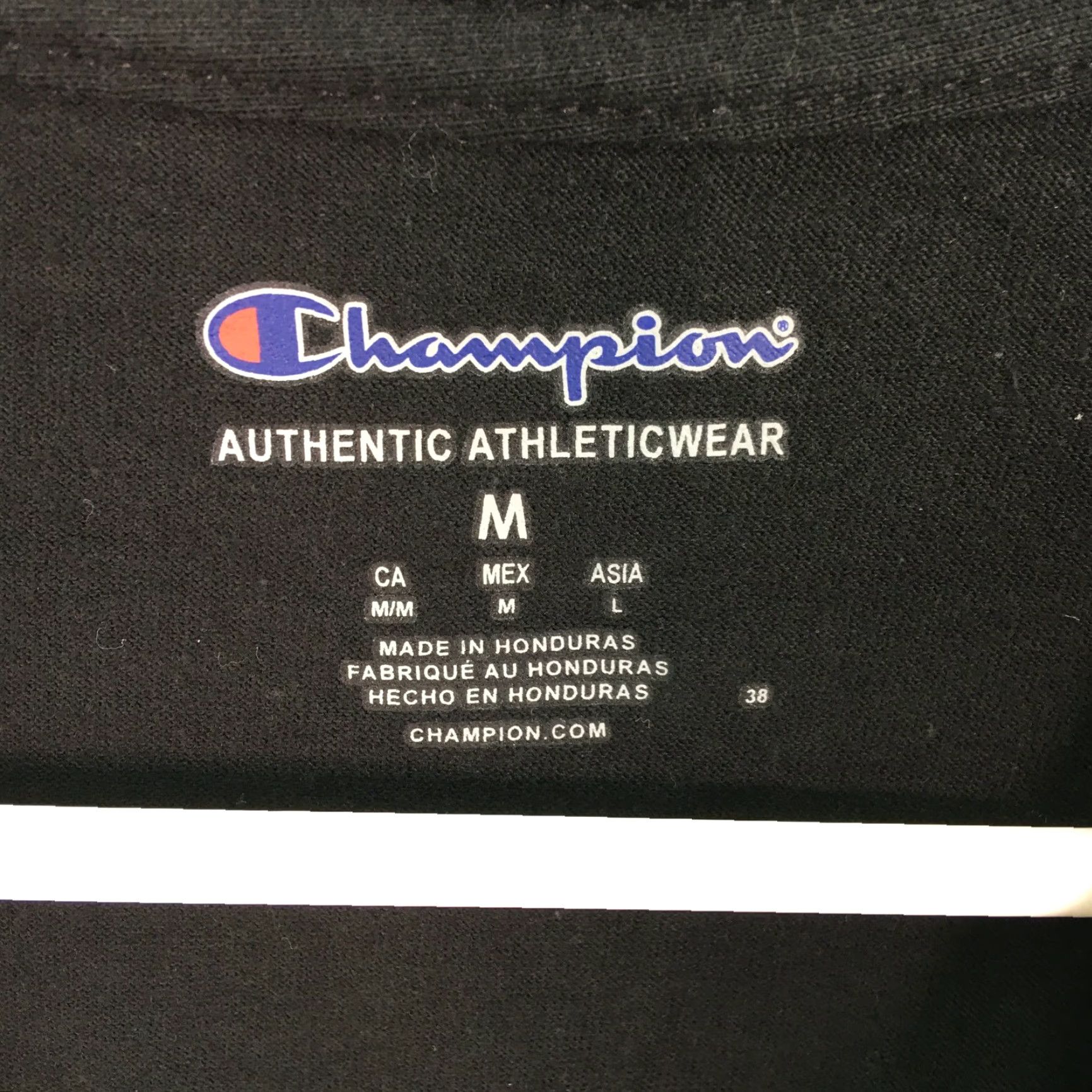 Champion VINTAGE Champion Men’s T-Shirt Short Sleeve Crew Neck Cotton Jersey Solid Logo Black Size Medium Size US M / EU 48-50 / 2 - 3 Thumbnail