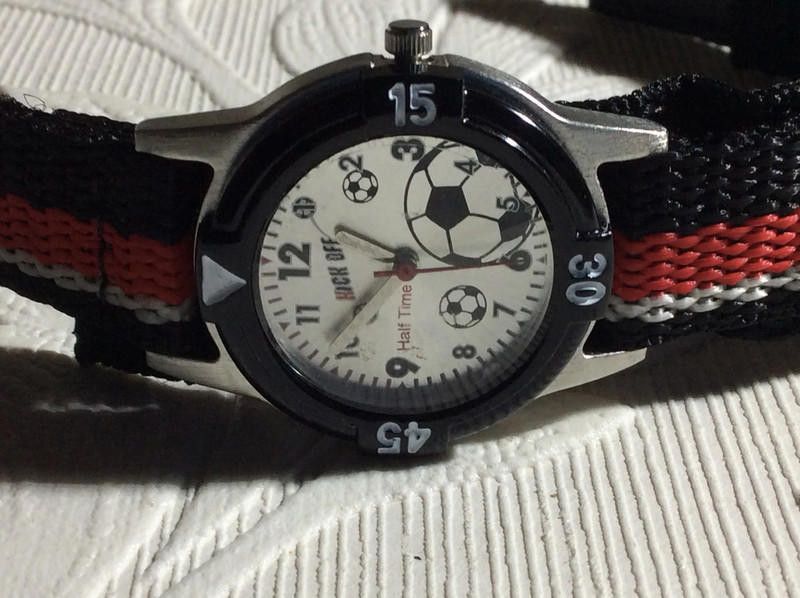 Designer lovely football dial red black strap watch Size ONE SIZE - 9 Thumbnail