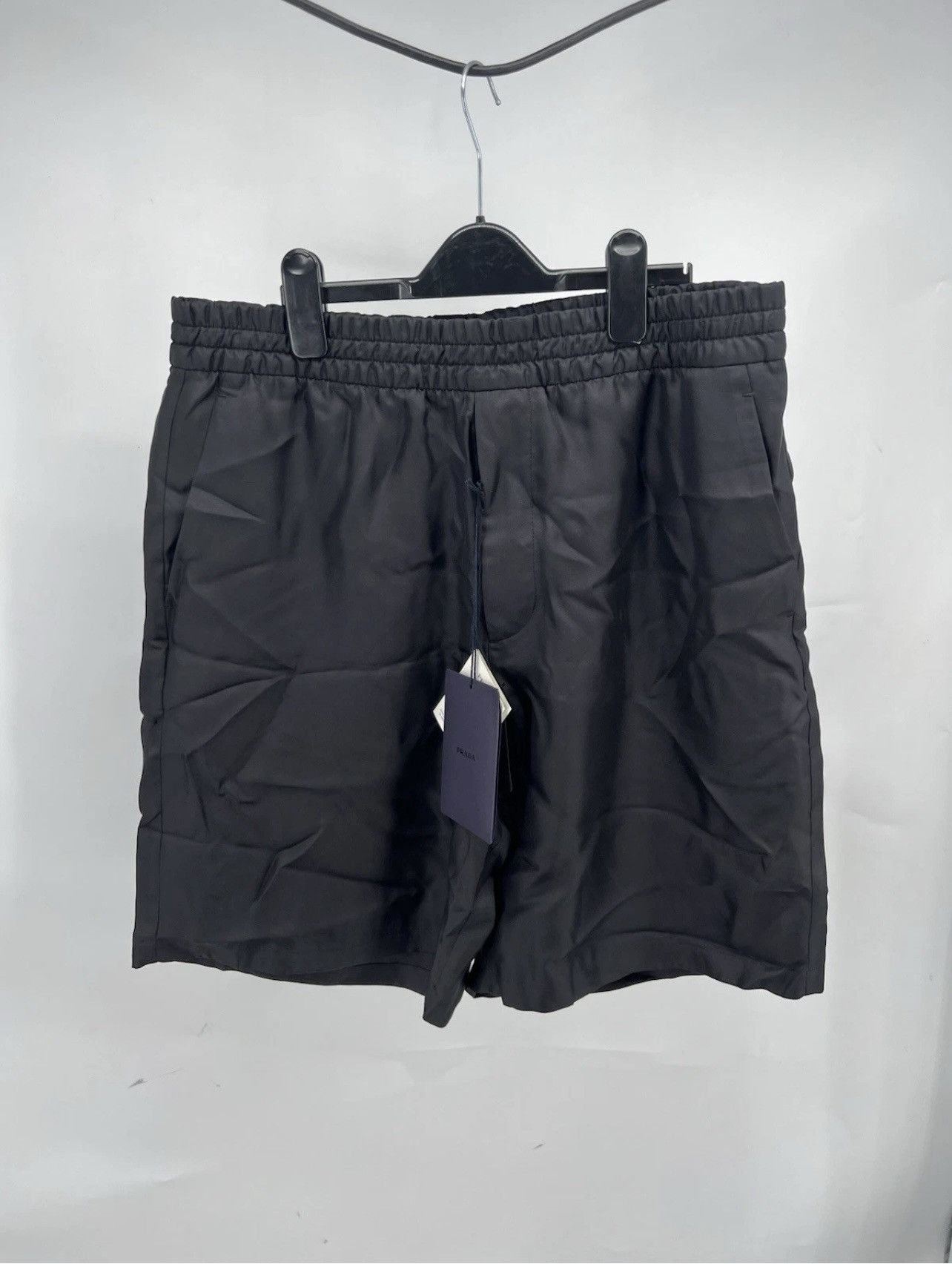 Prada Brand New Prada Silk Logo Shorts Size L RRP $1000 Size US 34 / EU 50 - 1 Thumbnail