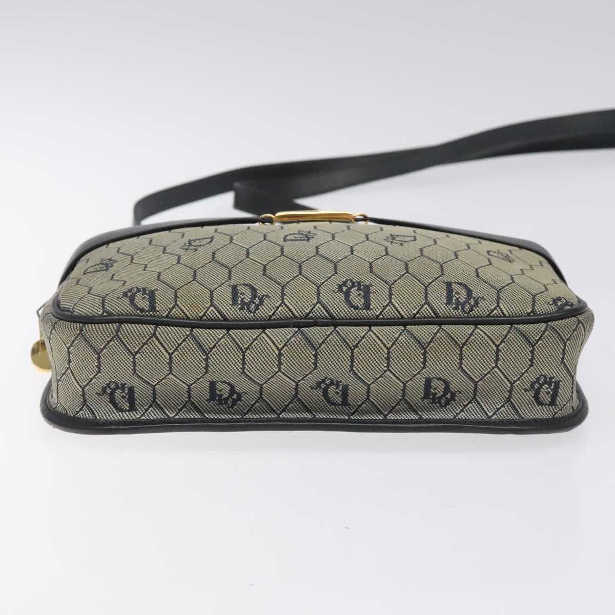 Dior DIOR Honeycomb Canvas Shoulder Bag Gold Navy Size ONE SIZE - 5 Thumbnail