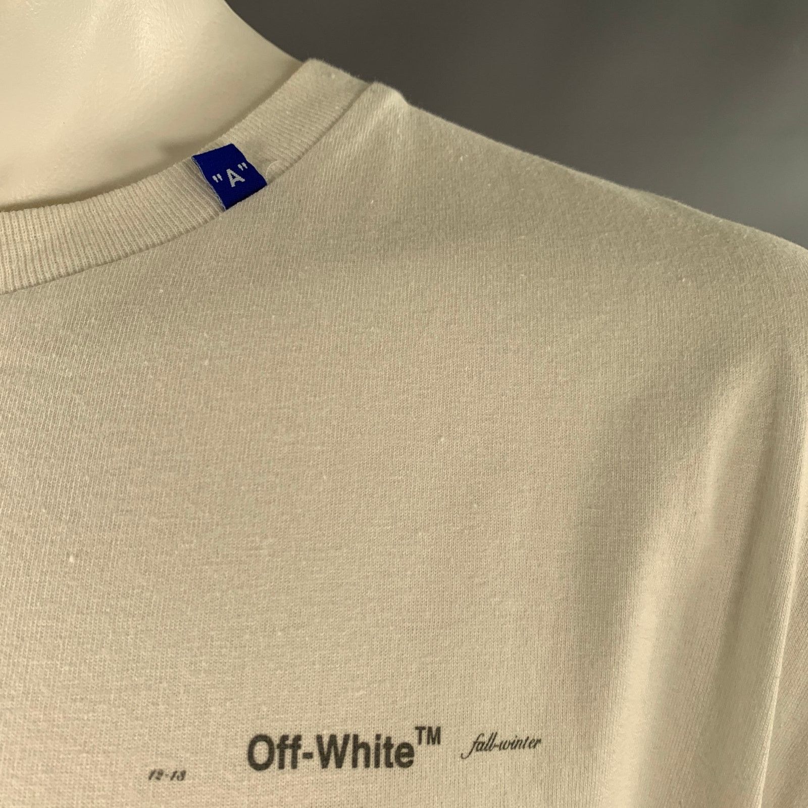 Off-White Size XS White Black Logo Cotton Crew-Neck T-shirt Size US XS / EU 42 / 0 - 7 Thumbnail