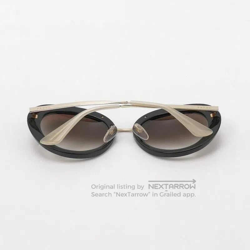 Prada Prada Logo Black Oval Sunglasses. Size ONE SIZE - 3 Thumbnail
