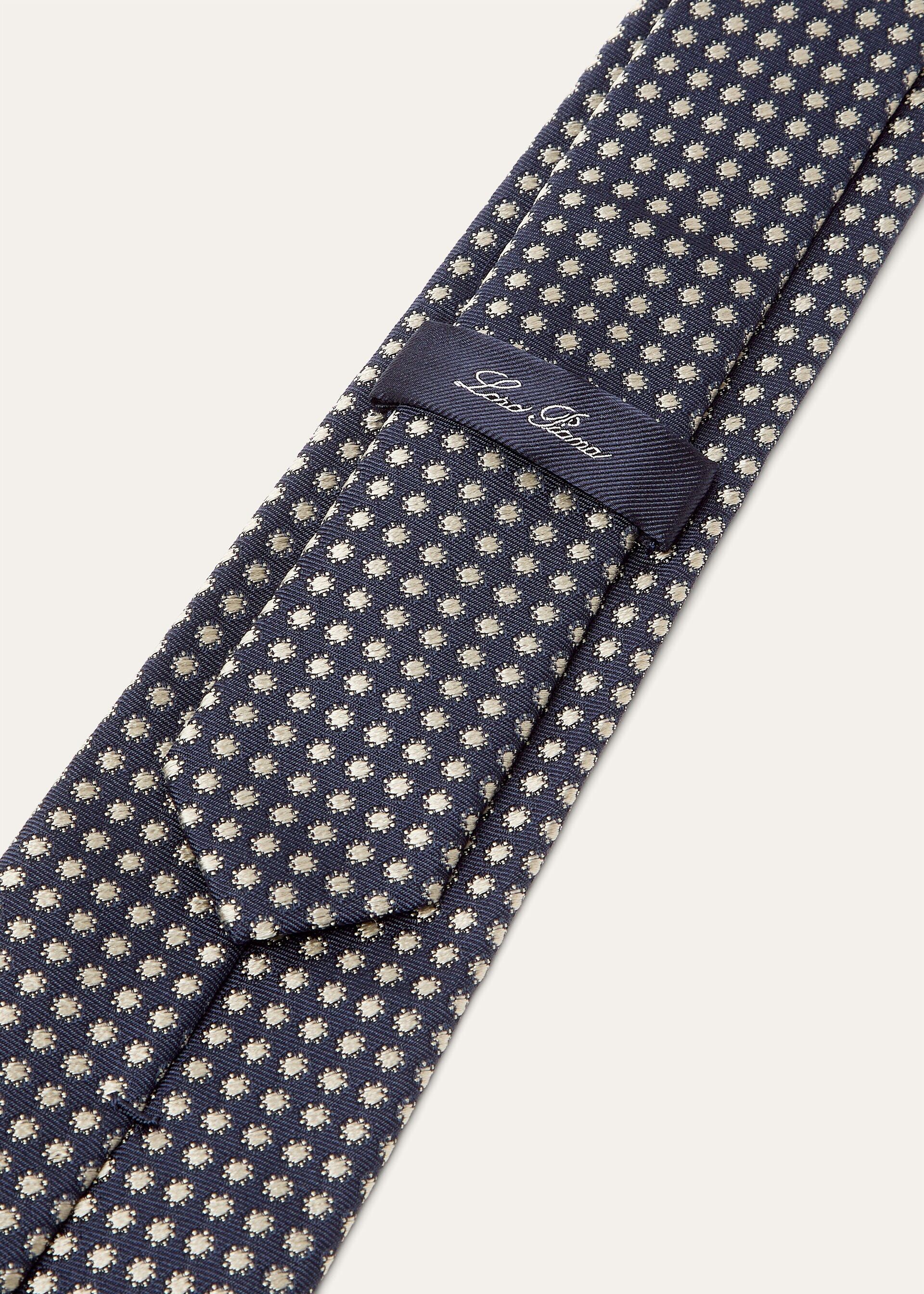 Loro Piana os11x0426 FAQ9149 Size: OS / Yale Tie in Navy Sand Size ONE SIZE - 2 Thumbnail