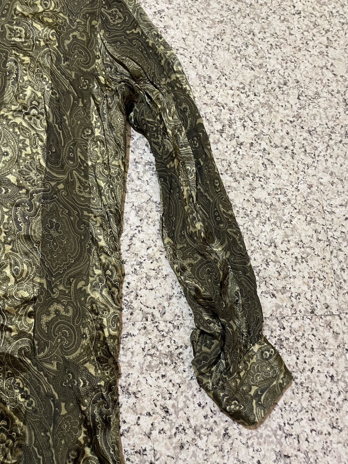 Escada Vintage 80s ESCADA by Margaretha Ley Silk Paisley Shirt Size L / US 10 / IT 46 - 4 Thumbnail