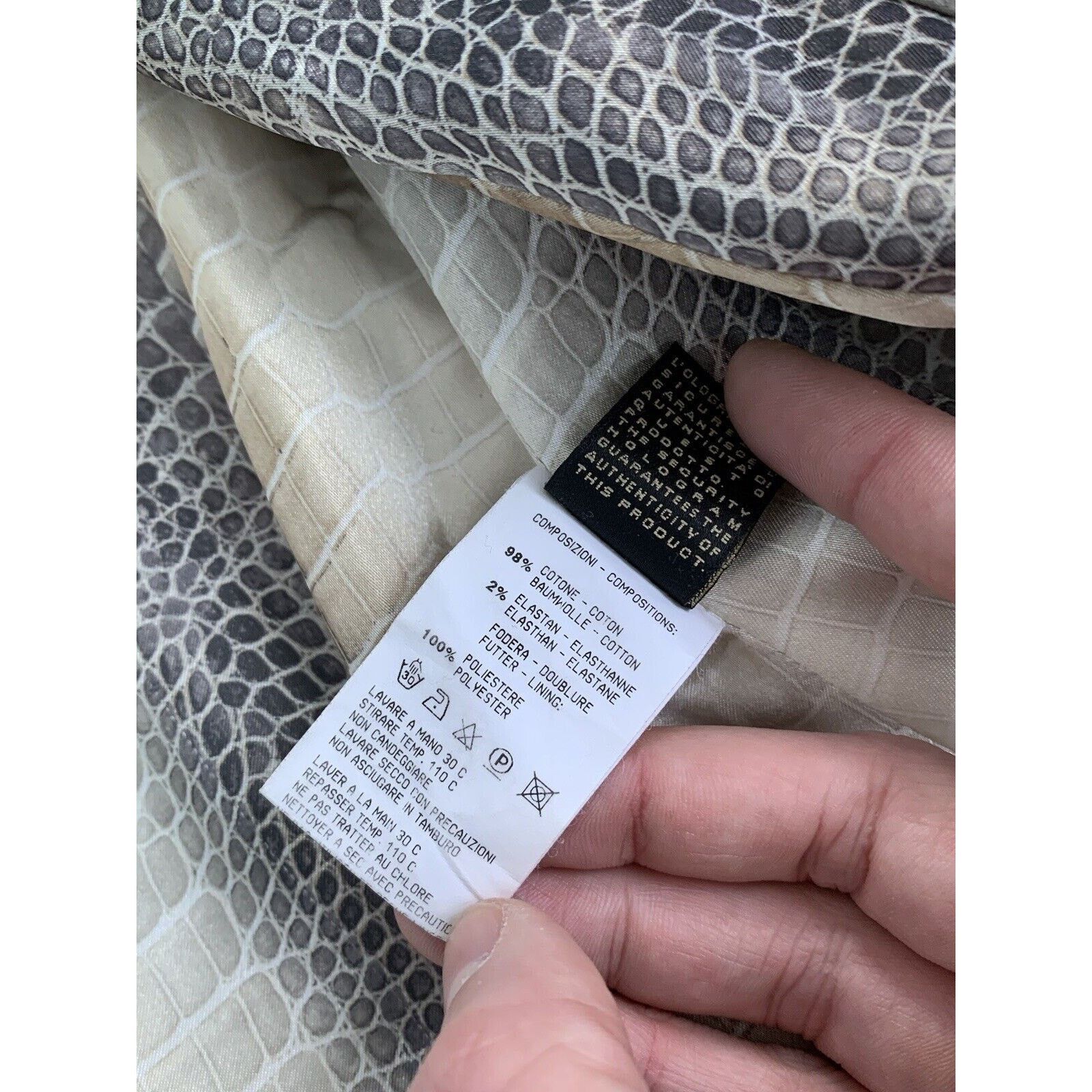 Roberto Cavalli × Vintage Women's ROBERTO CAVALLI Lizard Blazer Jacket SZ S-M EU 36-38 Size M / US 6-8 / IT 42-44 - 23 Thumbnail