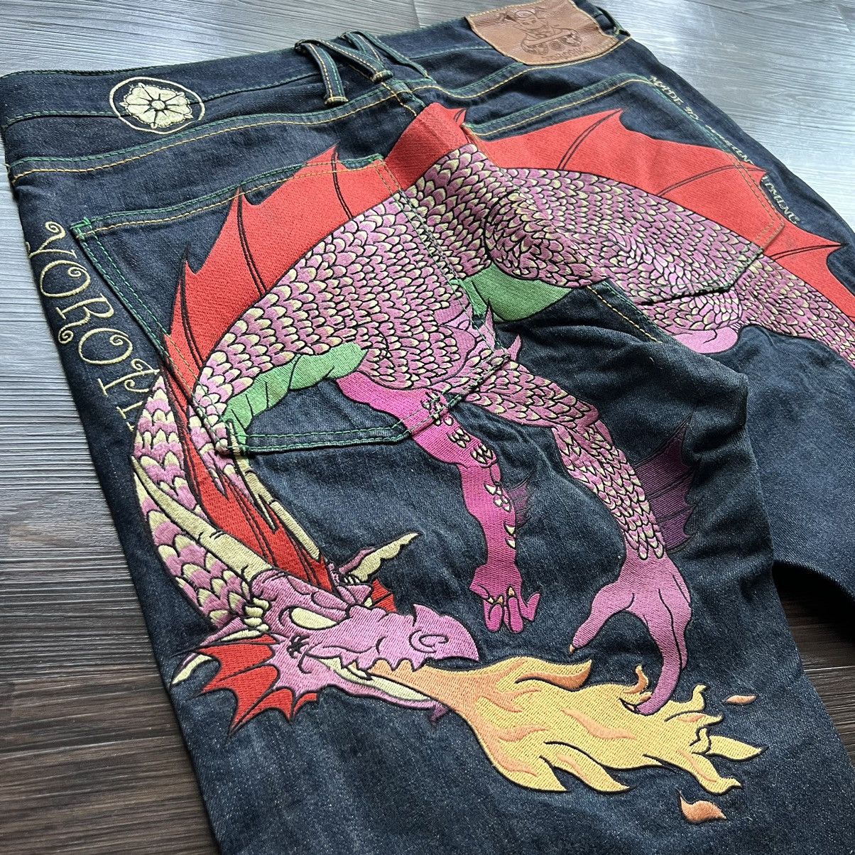 RMC Jeans 🔥 Archieves YOROPIKO MARTIN YATMING RMC DRAGON EMBROIDED Size US 38 / EU 54 - 3 Thumbnail