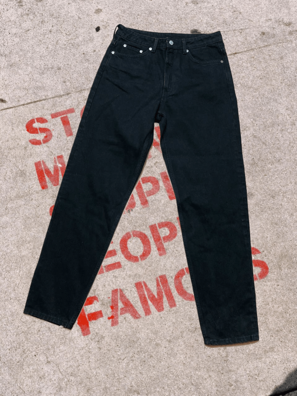 Weekday WEEKDAY Men’s Black Jeans Regular Cut W31 L32 Size US 31 - 1 Thumbnail