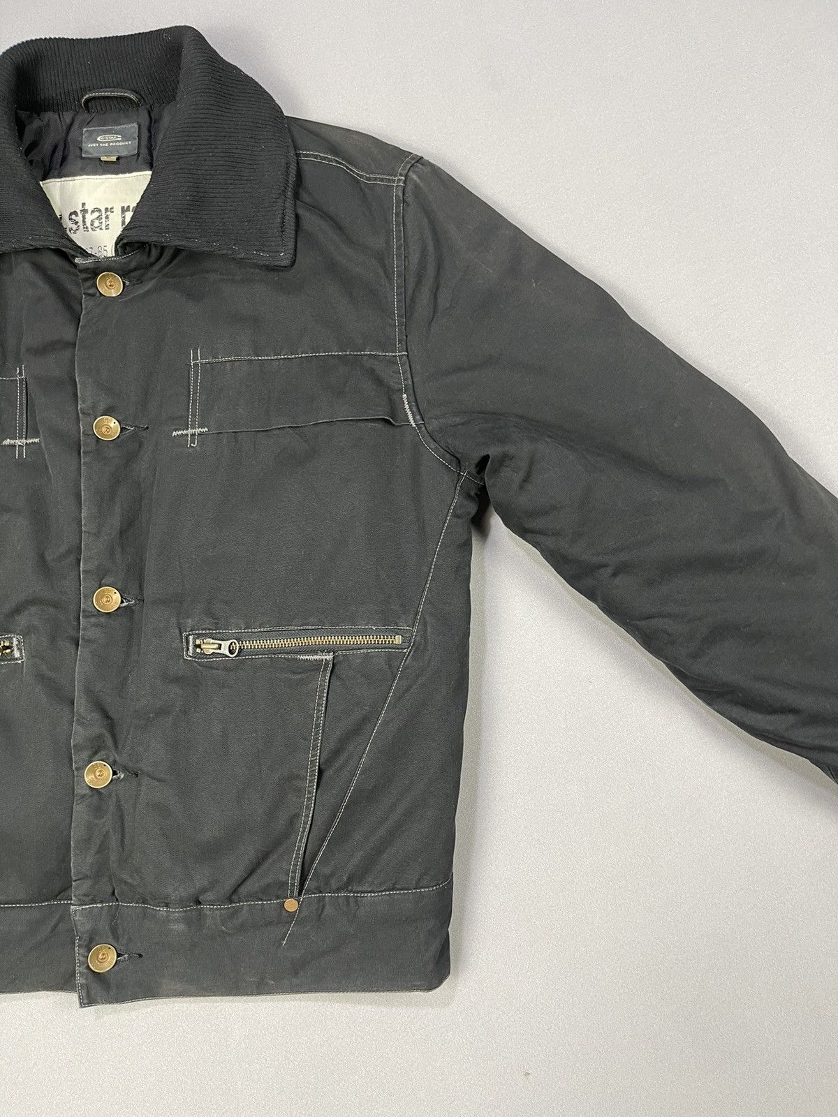 G-Star Vintage Y2k G Star Raw Denim Puffer Bombers Jackets Size US L / EU 52-54 / 3 - 4 Thumbnail