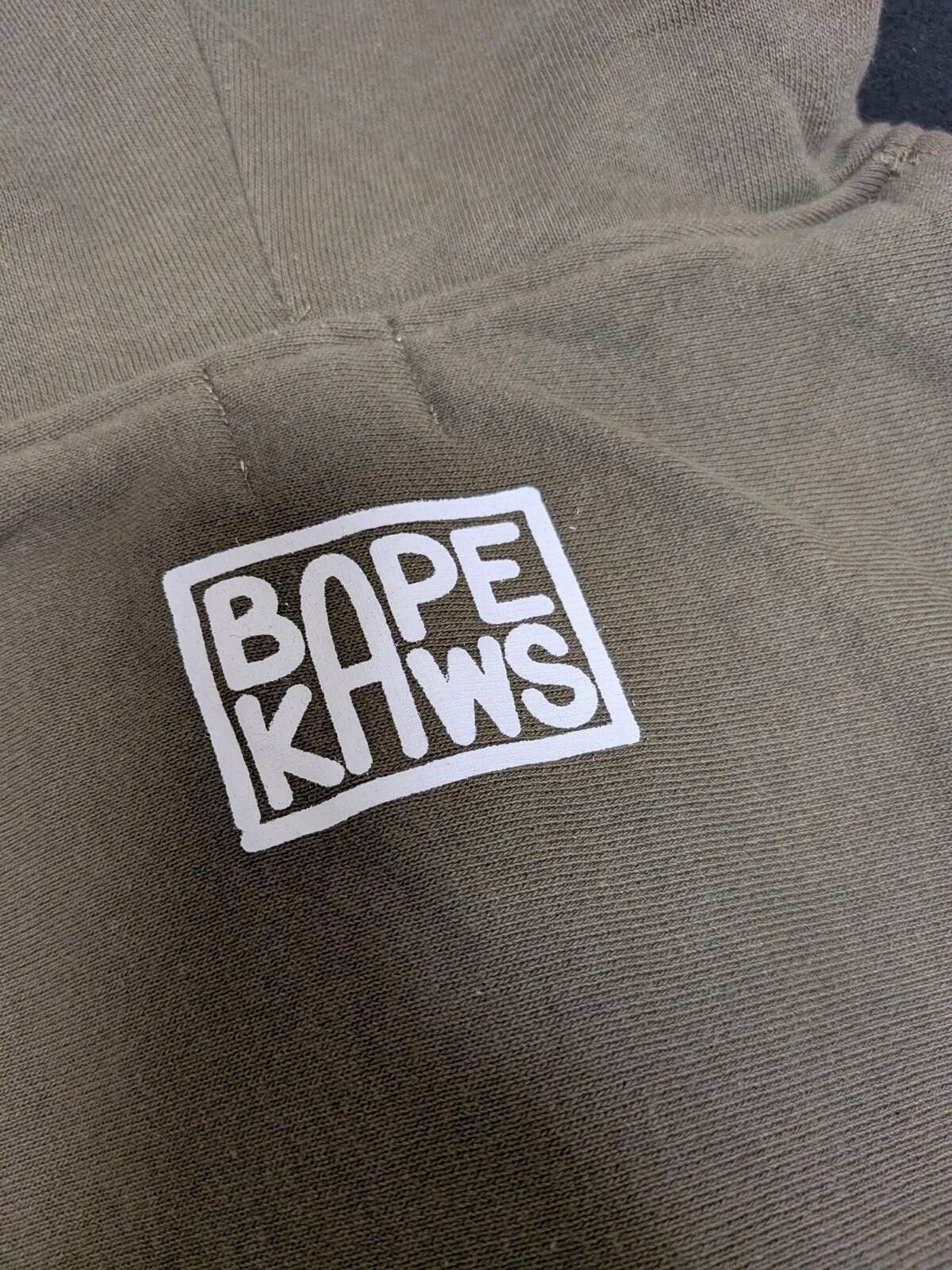 Bape A Bathing Ape Bape Kaws Full Zip Chomper Hoodie Olive Green Size US XL / EU 56 / 4 - 5 Thumbnail