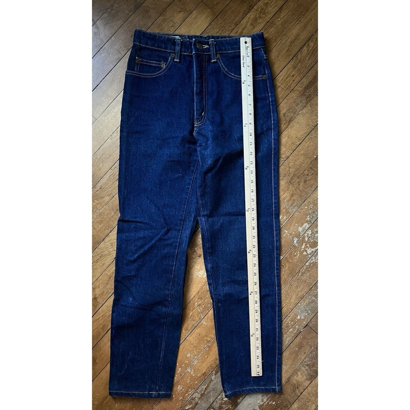 Vintage Super Barrel Bobson Straight Dark Blue Washed Jeans Size 28 Size 28" / US 6 / IT 42 - 2 Thumbnail