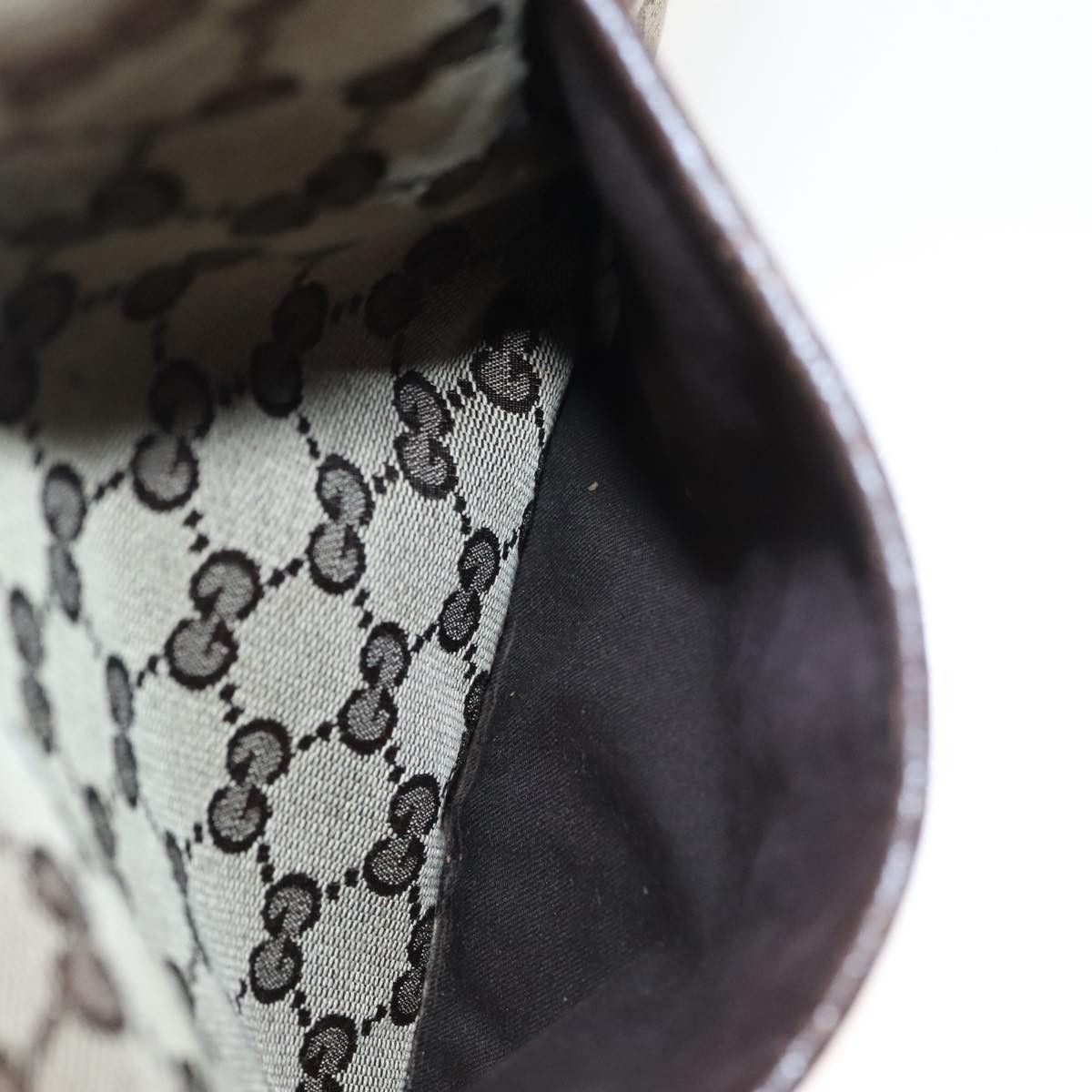 Gucci GUCCI GG Canvas Shoulder Bag Beige Dark Brown Silver Size ONE SIZE - 22 Thumbnail