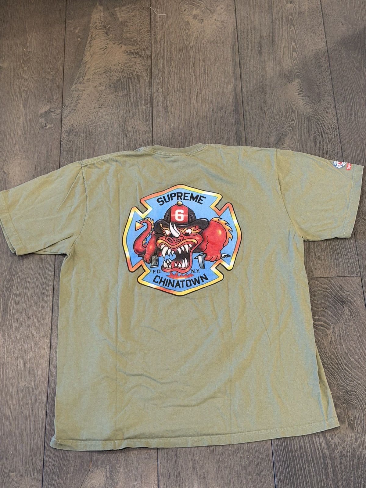 Supreme Supreme x Chinatown Green FDNY T-Shirt Size US XL / EU 56 / 4 - 1 Thumbnail