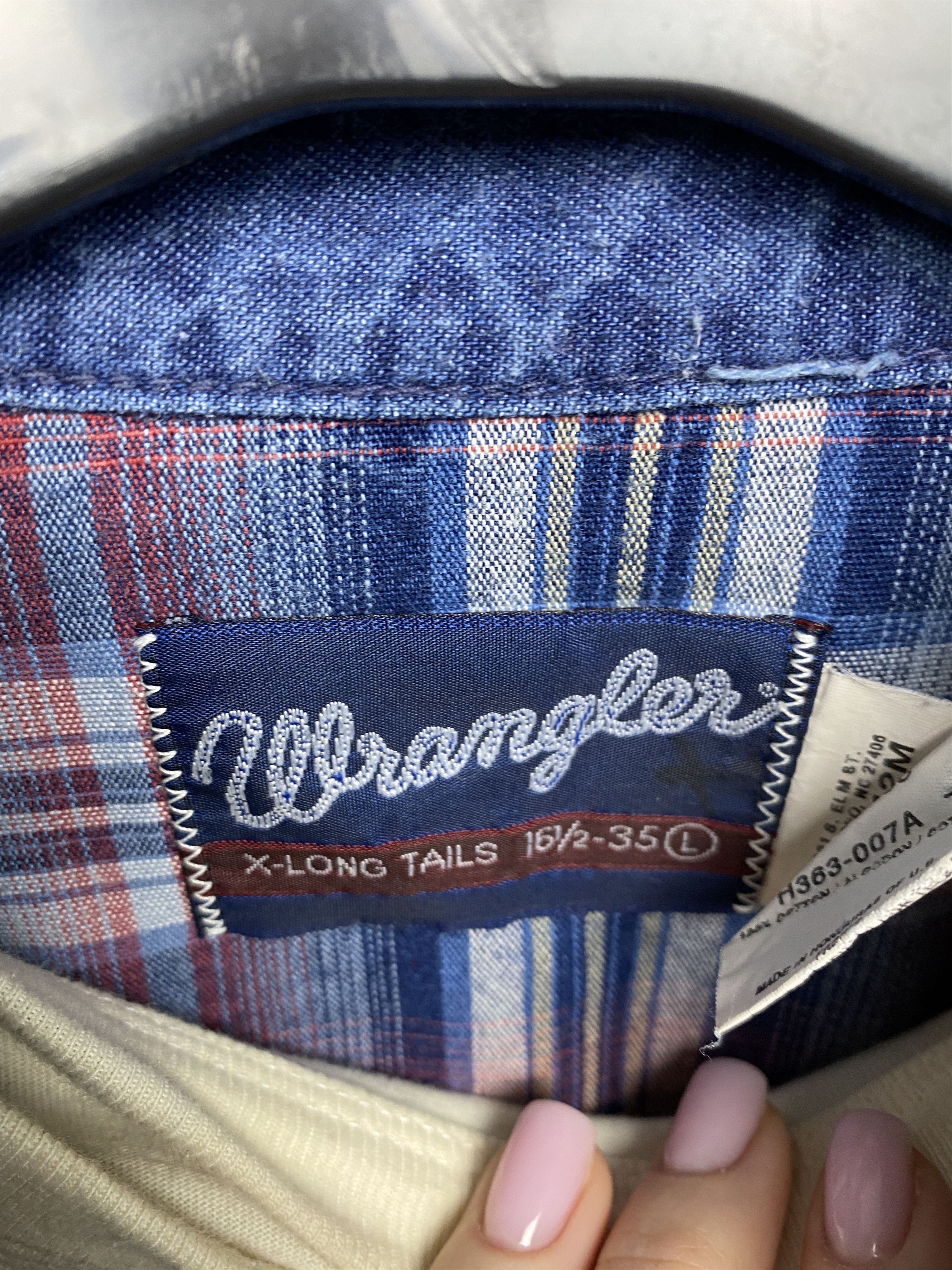 Wrangler Wrangler Vintage Denim Flannel Western Shirt Size US XL / EU 56 / 4 - 3 Thumbnail