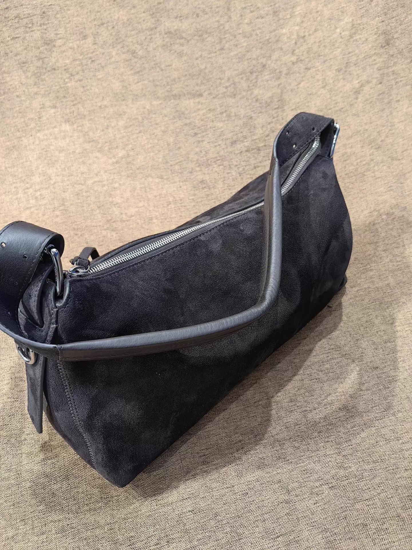 Lemaire LEMAIRE Suede Shoulder Bag Black Brown Near New Size ONE SIZE - 5 Thumbnail