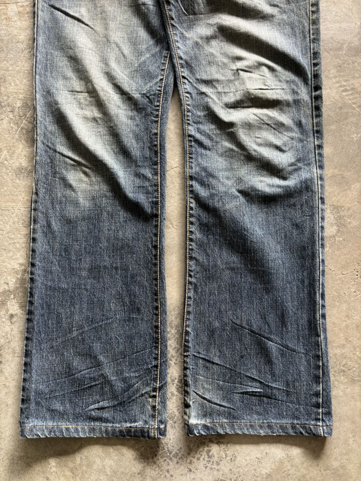Karakuri Tamashii ONIARAI NIPPON JAPANESE DENIM DISTRESSED WASHED PUNK GRUNGE Size US 31 - 11 Thumbnail