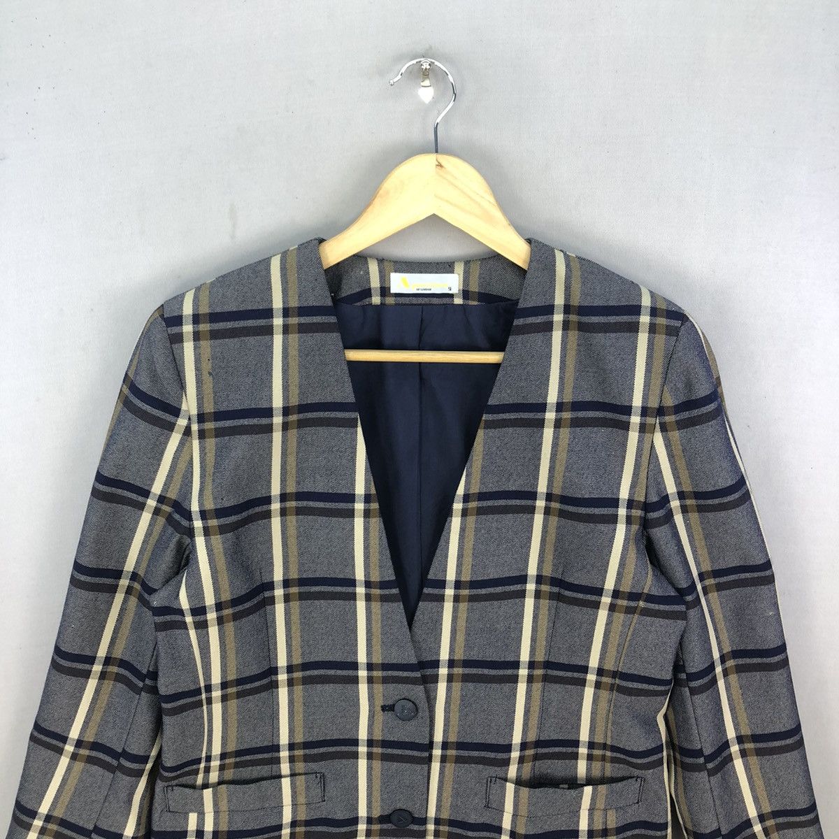 Aquascutum Vintage Aquascutum No Collar Jacket Size S / US 4 / IT 40 - 4 Thumbnail