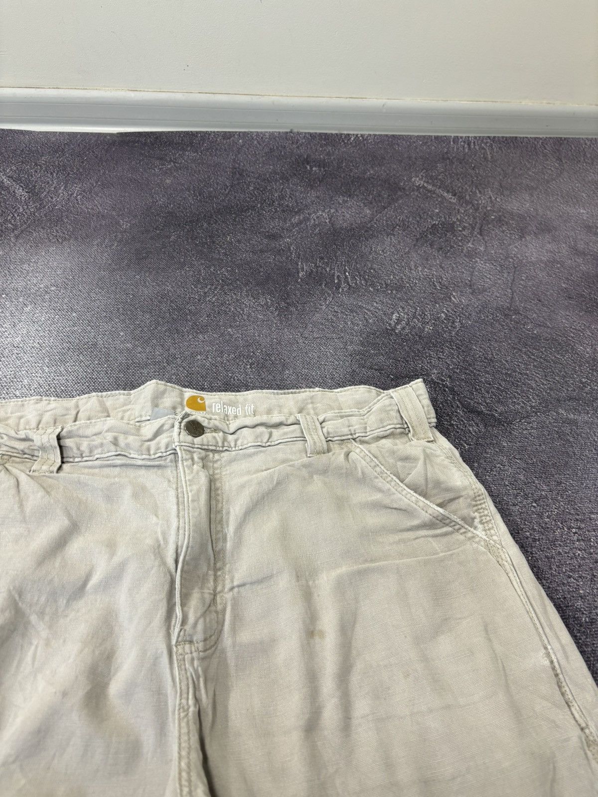 Carhartt Vintage Carhartt Y2K Workwear Beige Hype Carpenter Shorts Size US 36 / EU 52 - 11 Thumbnail