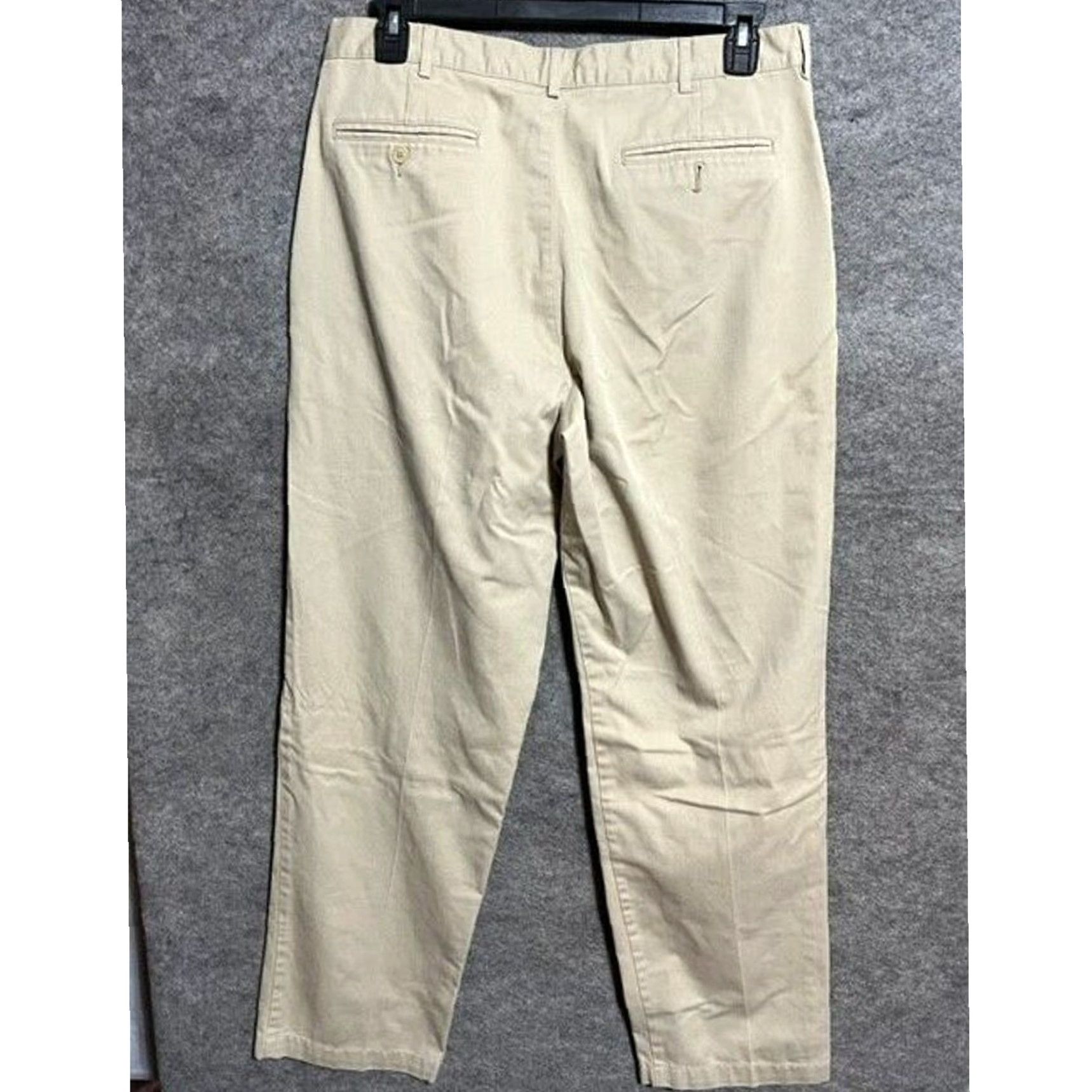 Lands' End Lands' End Chino Pants 36 Pleated Khaki Regular Men High Rise Comfortable Pockets Twill Workwear Casual Solid Inseam 32 Size US 36 / EU 52 - 2 Thumbnail