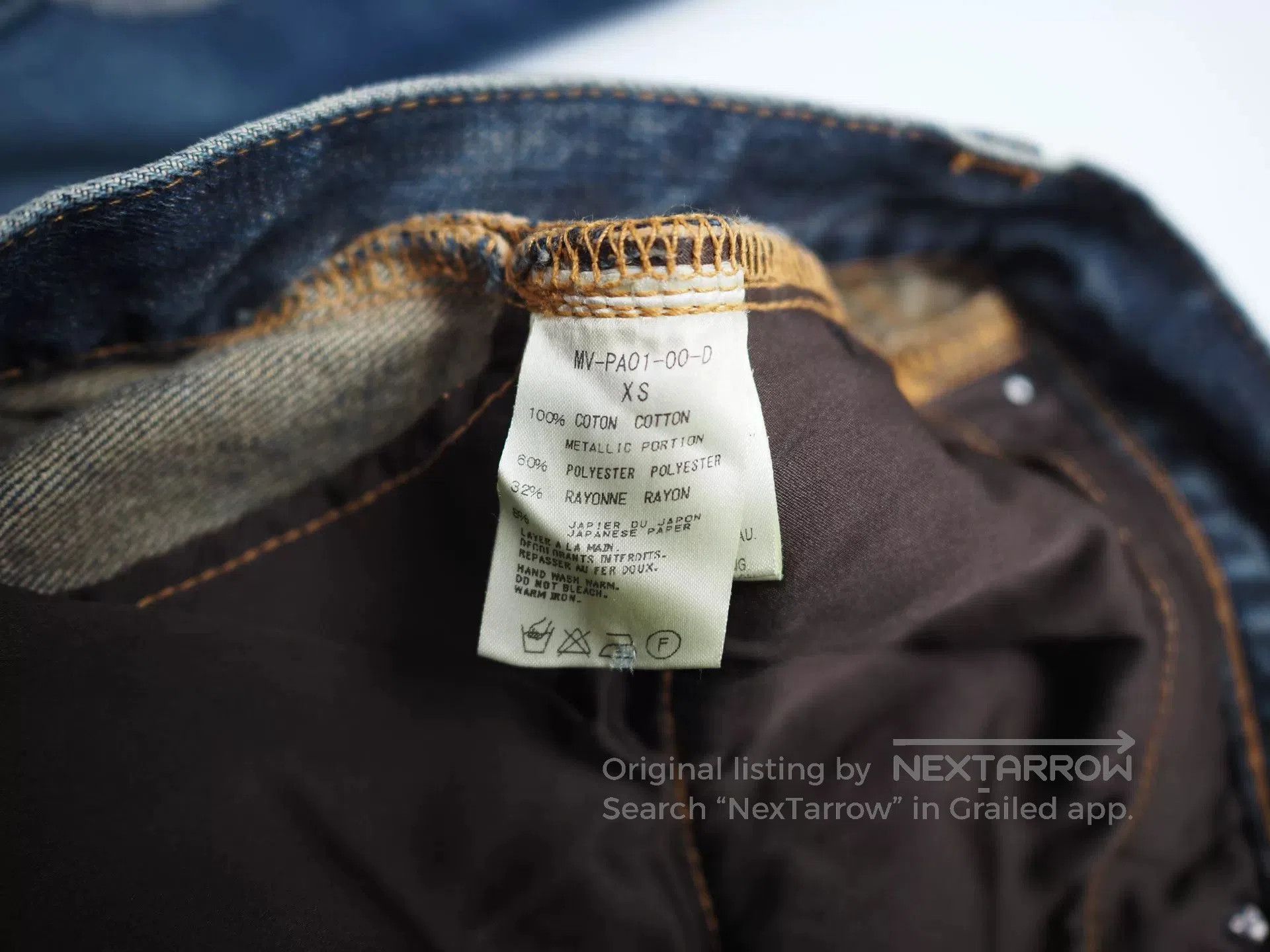 MMW blue denim jeans with gold detail. Size US 26 / EU 42 - 8 Thumbnail
