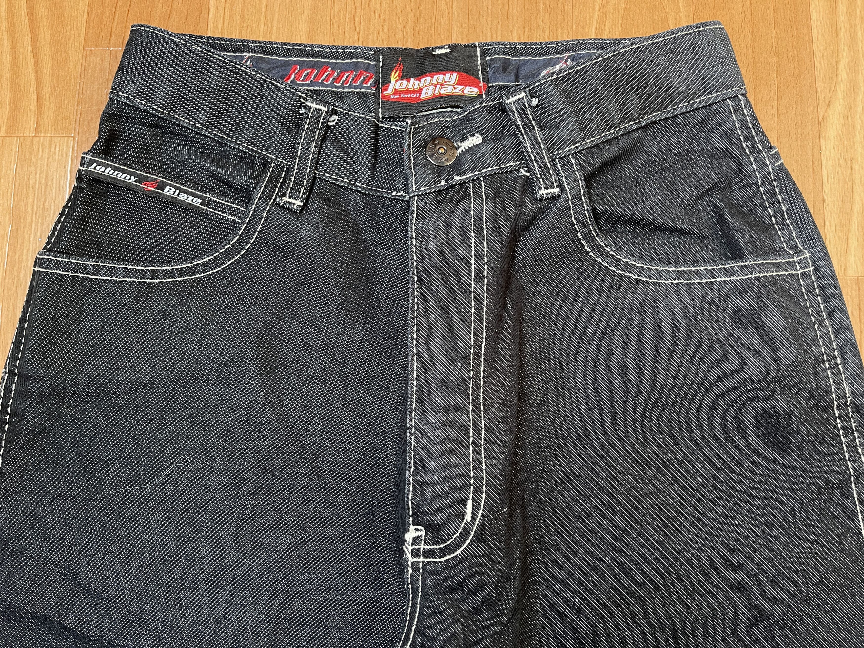 Wu-Tang Clan Johnny Blaze jeans shiny metallic silver baggy Wu Wear 26 Size US 26 / EU 42 - 12 Thumbnail