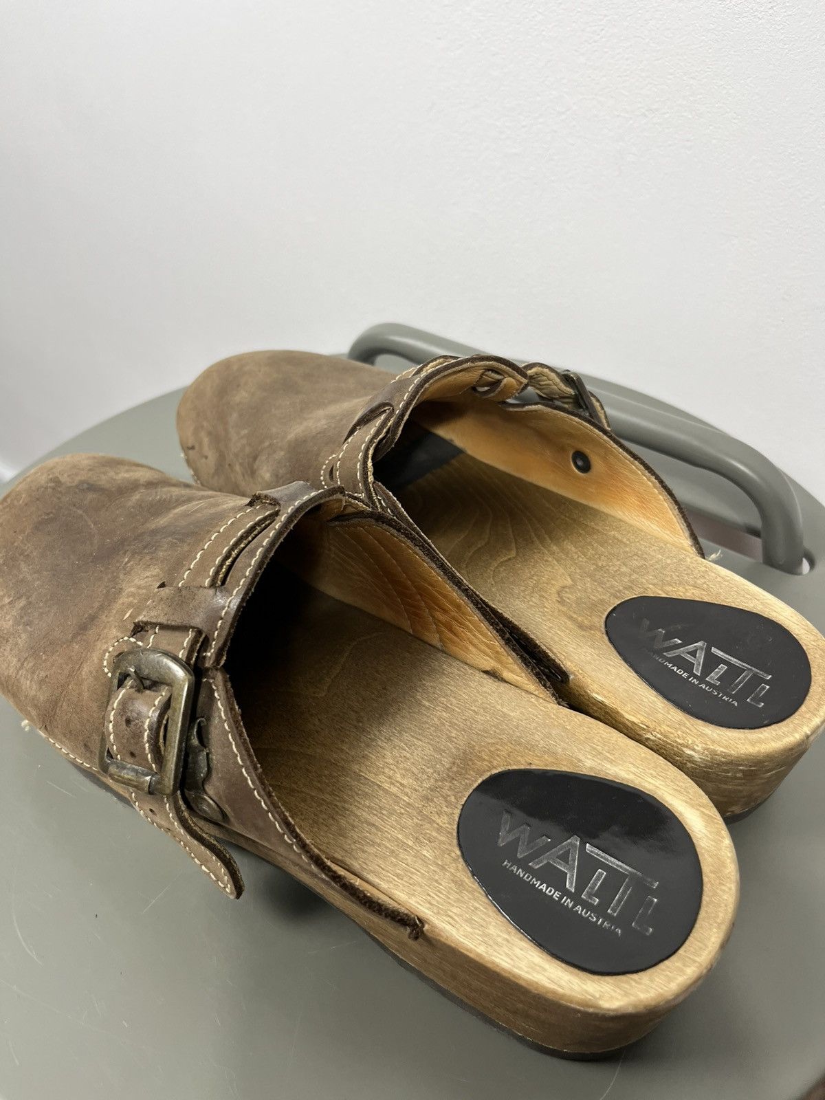 Other Leather Wooden Sole Clogs Buckle Shoes EU 42.5 US 9.5 Size US 9.5 / EU 42-43 - 7 Thumbnail