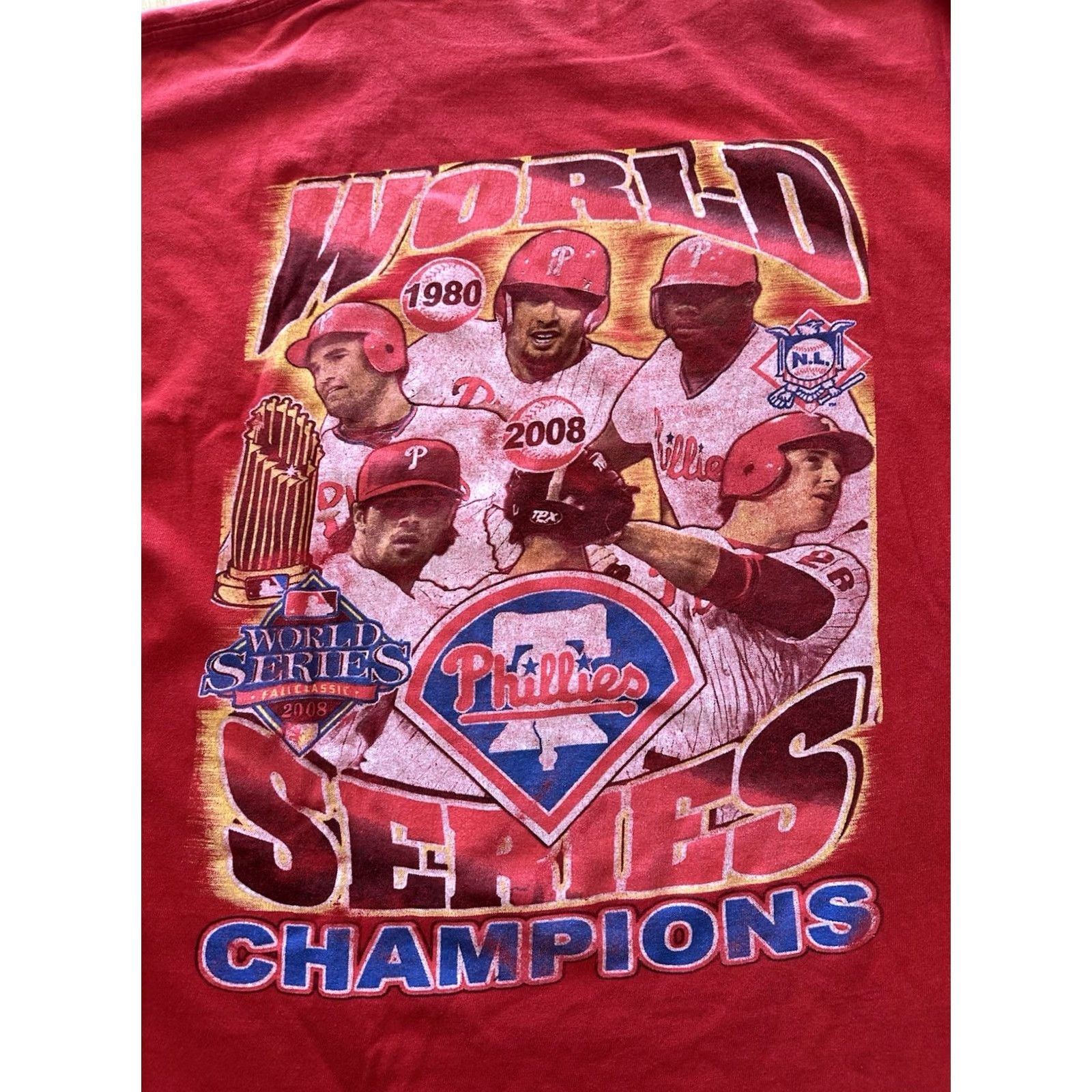Vintage VINTAGE Philadelphia Phillies World Series Champions Long Sleeve T-Shirt L Men Red Size US L / EU 52-54 / 3 - 6 Thumbnail