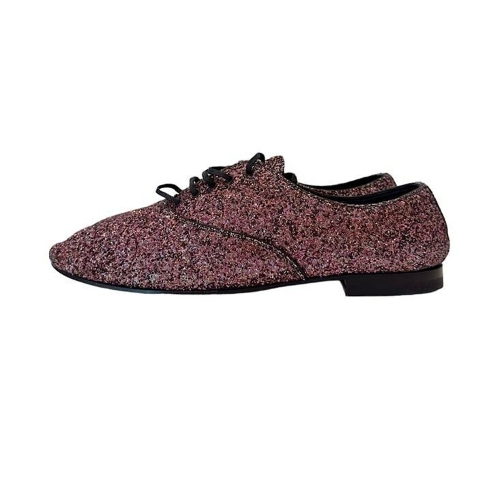 Saint Laurent Paris Saint Laurent Calfskin Glitter Oxfords Size US 9 / IT 39 - 4 Thumbnail