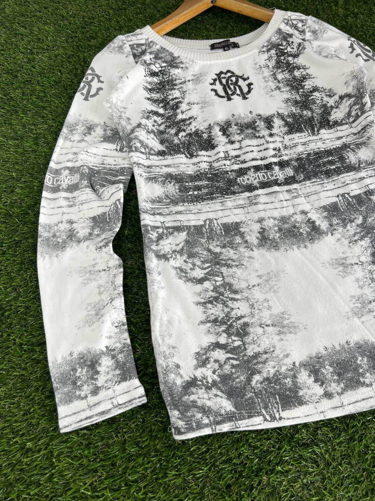 Just Cavalli VINTAGE ROBERTO CAVALLI PRINTED Y2K LONG SLEEVE Size XL / US 12-14 / IT 48-50 - 5 Thumbnail