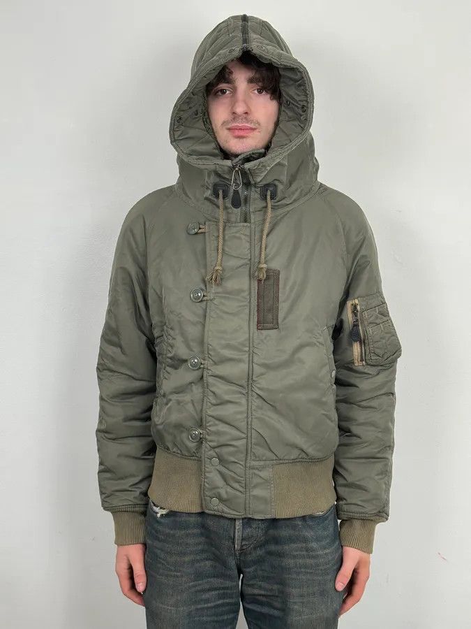 Polo Ralph Lauren 2010s Ralph Lauren Green Aviator Detachable Hood Bomber Jacket Size US M / EU 48-50 / 2 - 5 Thumbnail