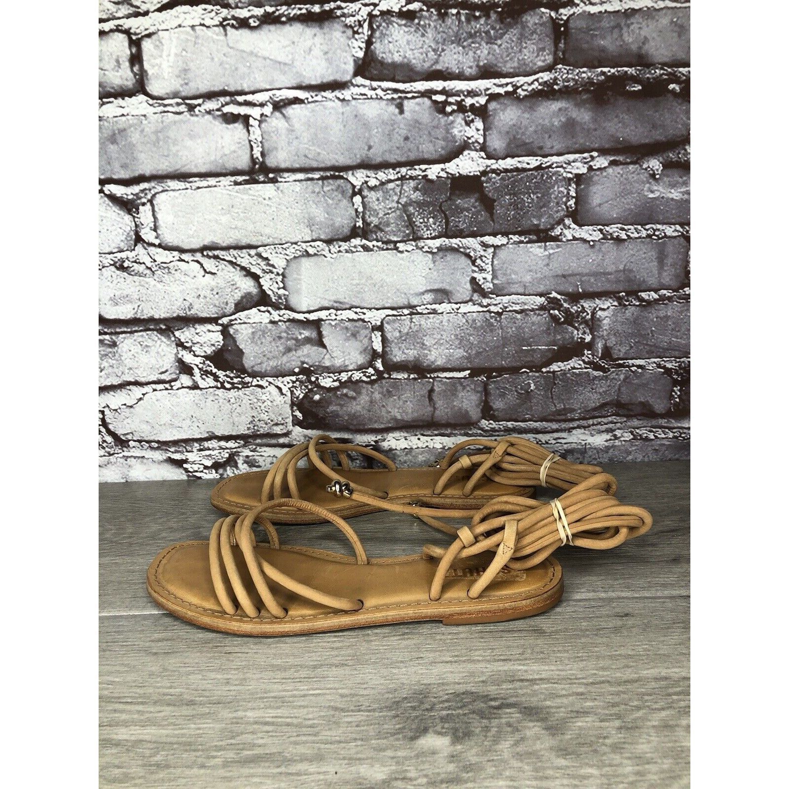 Other SCHUTZ Magdalena Nude Caramel Nubuck Boho Ankle Lace Sandals Size US 7 / IT 37 - 10 Thumbnail