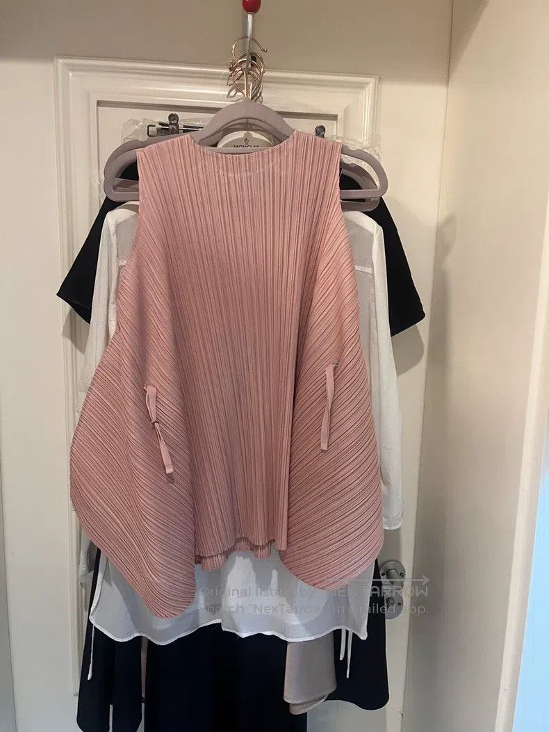 Issey Miyake Issey Miyake Pink Pleated Kombu Top Size L / US 10 / IT 46 - 5 Thumbnail