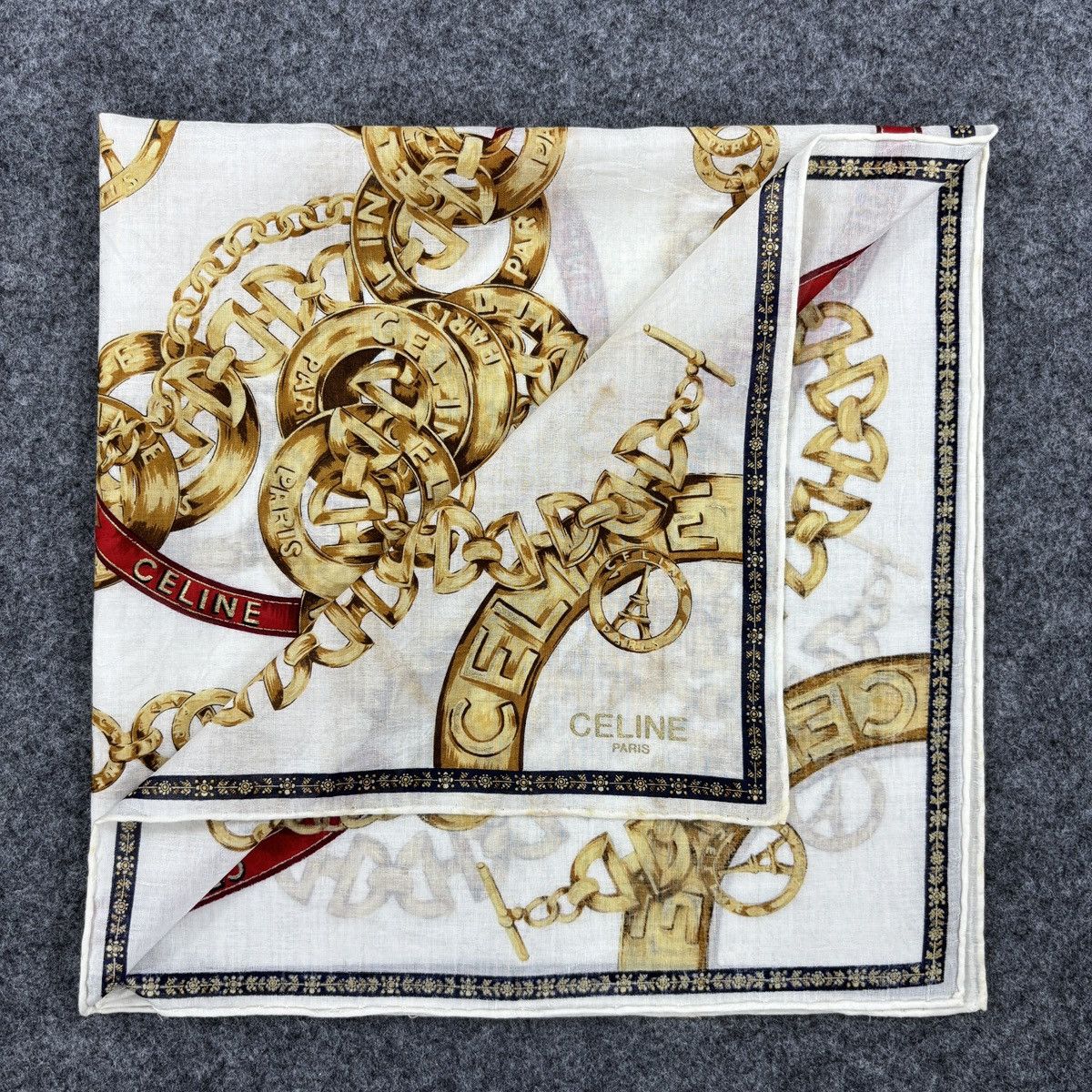 Vintage Celine Handkerchief # E059 # Bandana # Neckerchief Size ONE SIZE - 1 Thumbnail