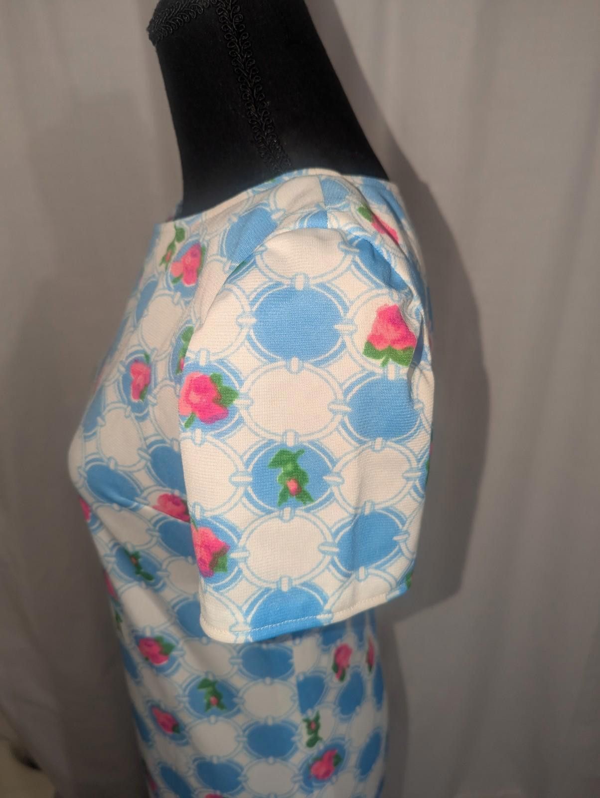 Handmade VTG 60s Handmade GoGo Mod Rose Print Maxi Dress Size XS / US 0-2 / IT 36-38 - 8 Thumbnail