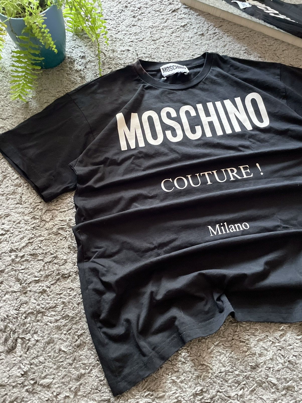 Designer × Moschino Moschino Couture Milano T-Shirt Streetwear Big Logo Rare Size US L / EU 52-54 / 3 - 6 Thumbnail