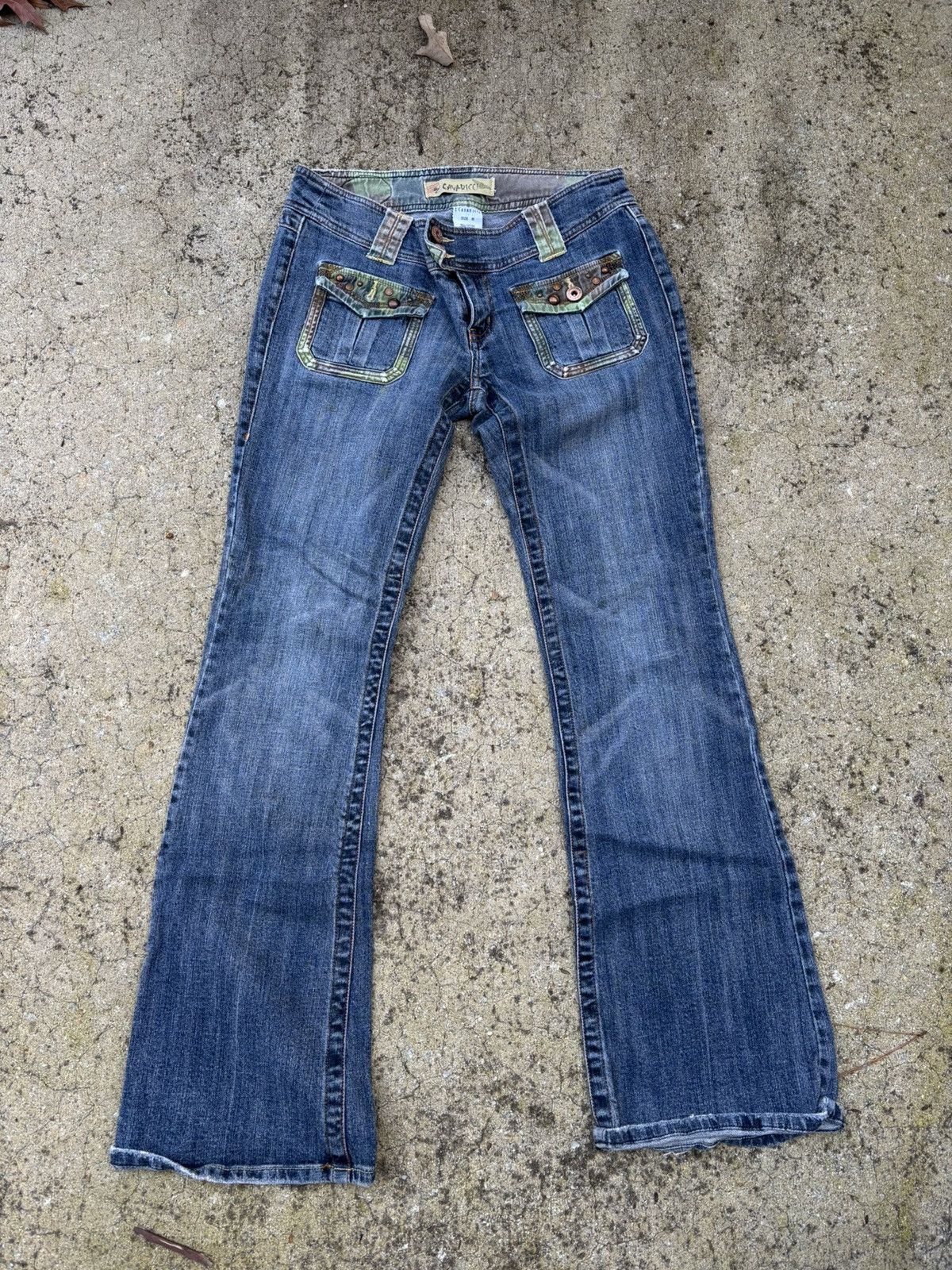 Vintage Vintage Y2K Bell Bottom Jeans Size 32" / US 10 / IT 46 - 1 Thumbnail
