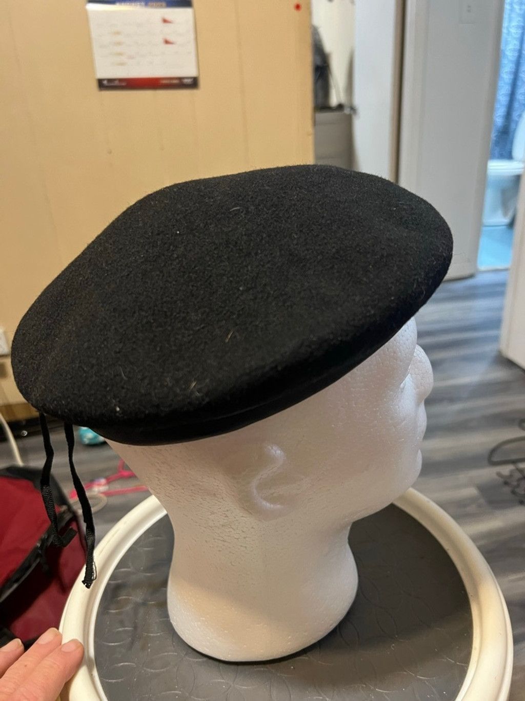The Unbranded Brand Women's Black Wool Basque Beret One Size Size ONE SIZE - 4 Thumbnail