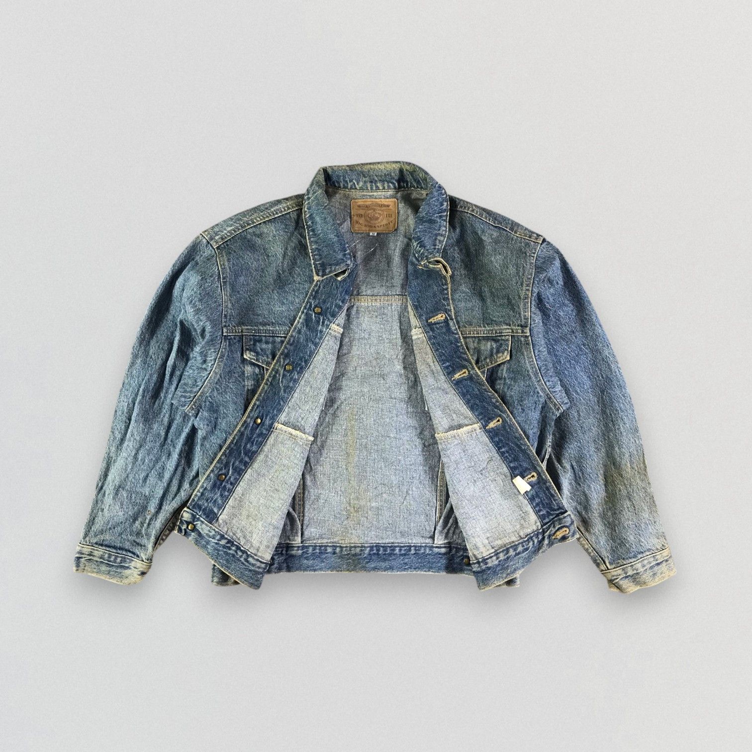 Big John Vintage Dirty Wash Big John Denim Jacket Size US M / EU 48-50 / 2 - 2 Thumbnail