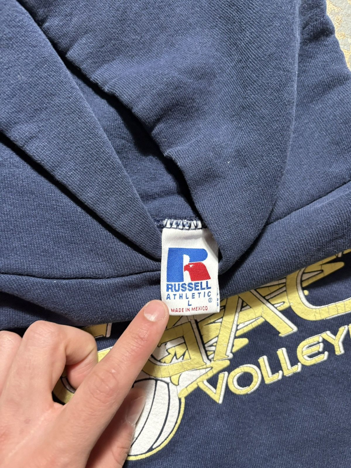 Russell Athletic × Vintage Blue volleyball Russell athletic hoodie sweatshirt Size US M / EU 48-50 / 2 - 6 Thumbnail