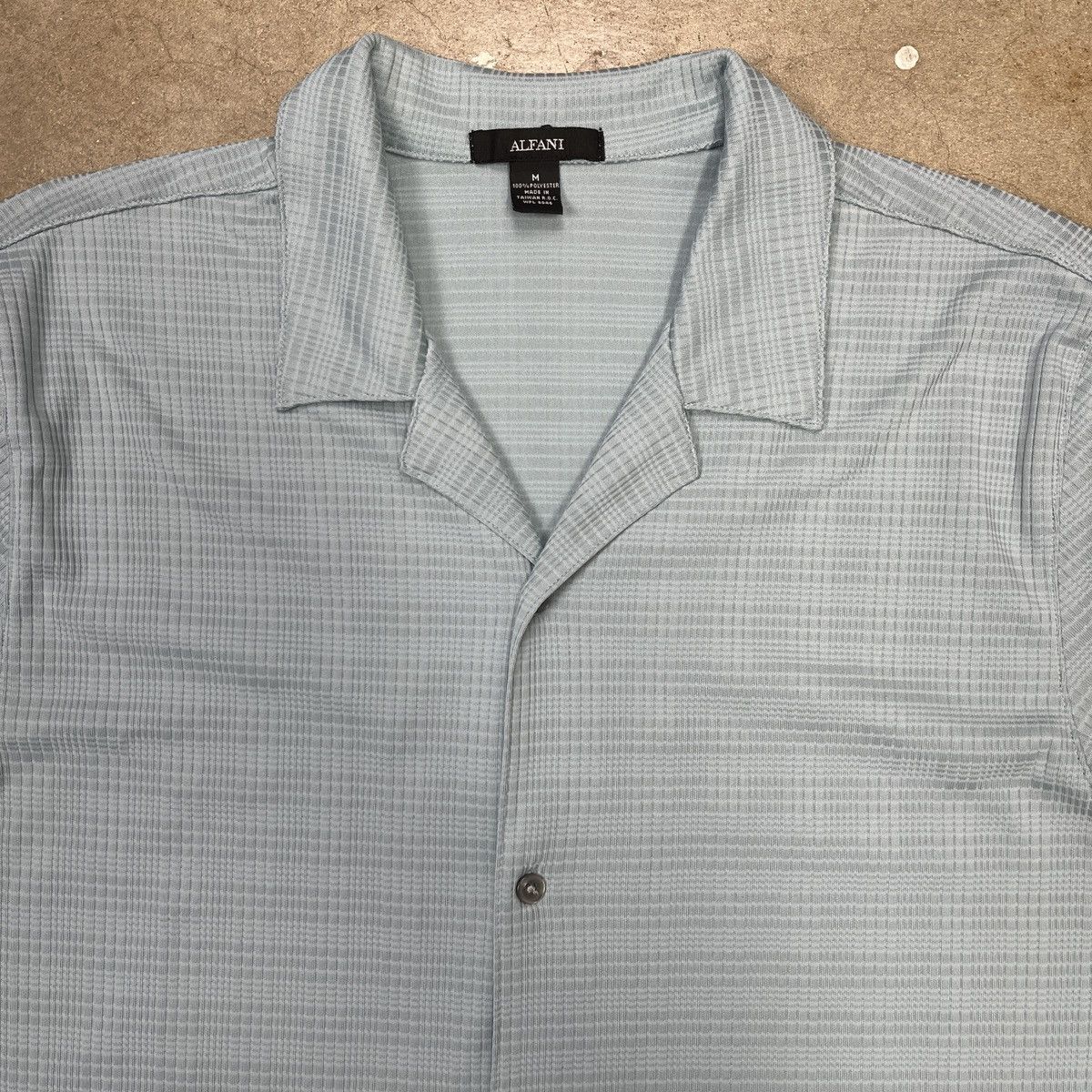 Alfani × Vintage Vintage Alfani Camp Collar Short Sleeve Button Shirt Medium Size US M / EU 48-50 / 2 - 2 Thumbnail