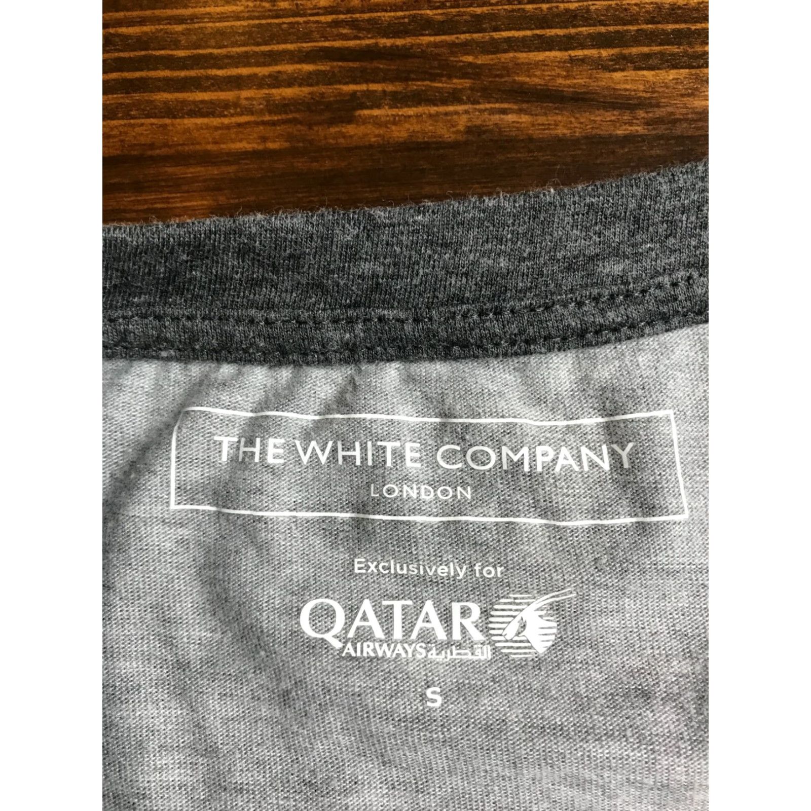 Vintage The White Company London Shirt Men's Small Gray Qatar Airways Long Sleeve Shirt Size US S / EU 44-46 / 1 - 4 Thumbnail