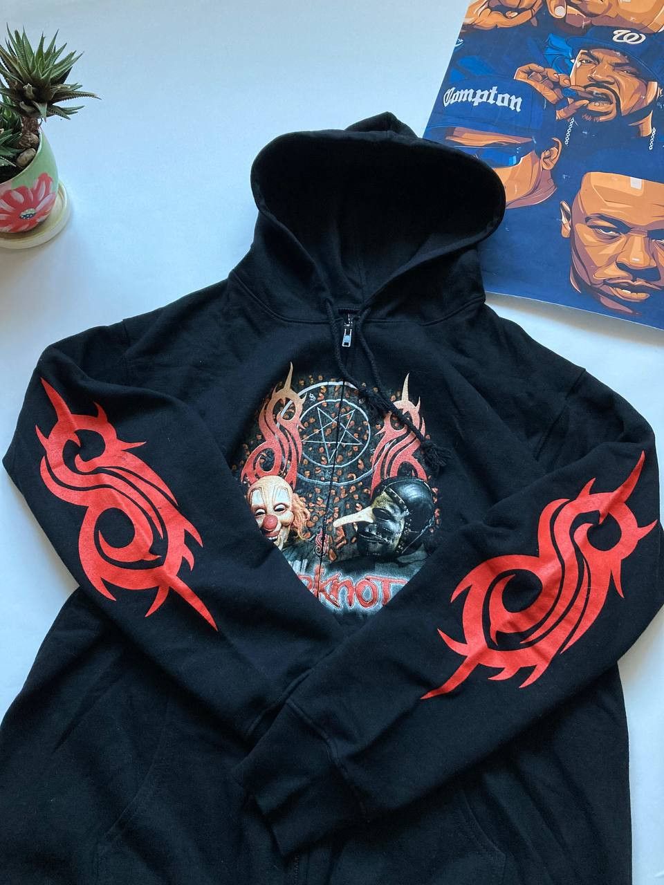 Band Tees × Slipknot Rare Slipknot Vintage Y2K Zip Up Hoodie Size US L / EU 52-54 / 3 - 4 Thumbnail
