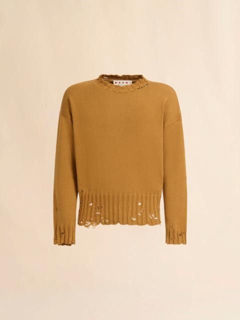 Marni o1f1d3z0326 Striped Argyle Jumper in Ochre Size US XL / EU 56 / 4 - 1 Thumbnail