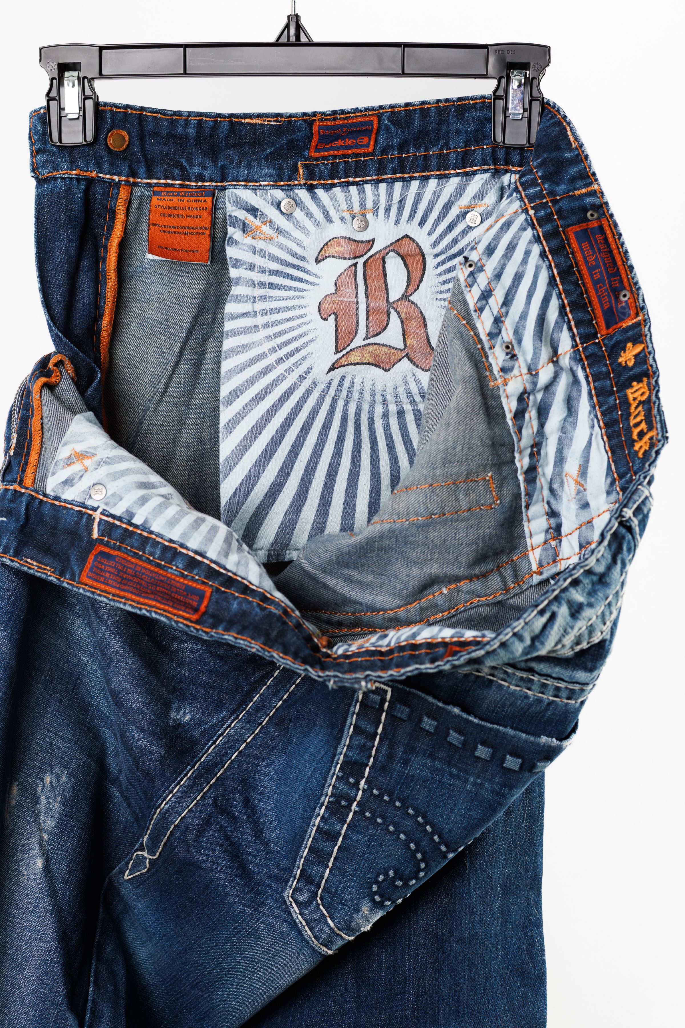 Rock Revival Rock Revival “Mason” RE8664R Straight Jeans — Men’s 36x32 Size US 36 / EU 52 - 9 Thumbnail