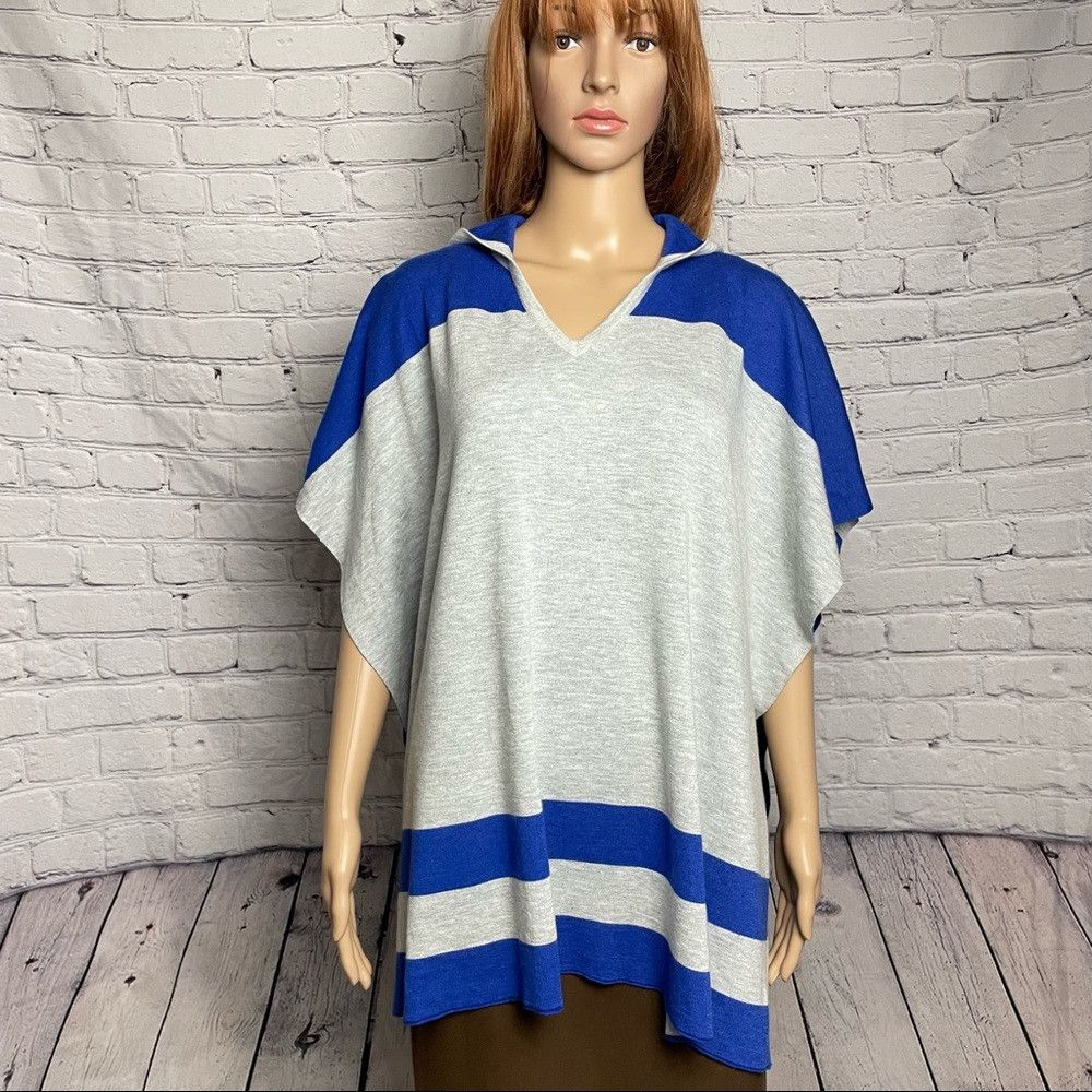 Other NWT New $238 Kokun Bamboo Cashmere Grey Blue Hooded Double- Size S / US 4 / IT 40 - 1 Thumbnail