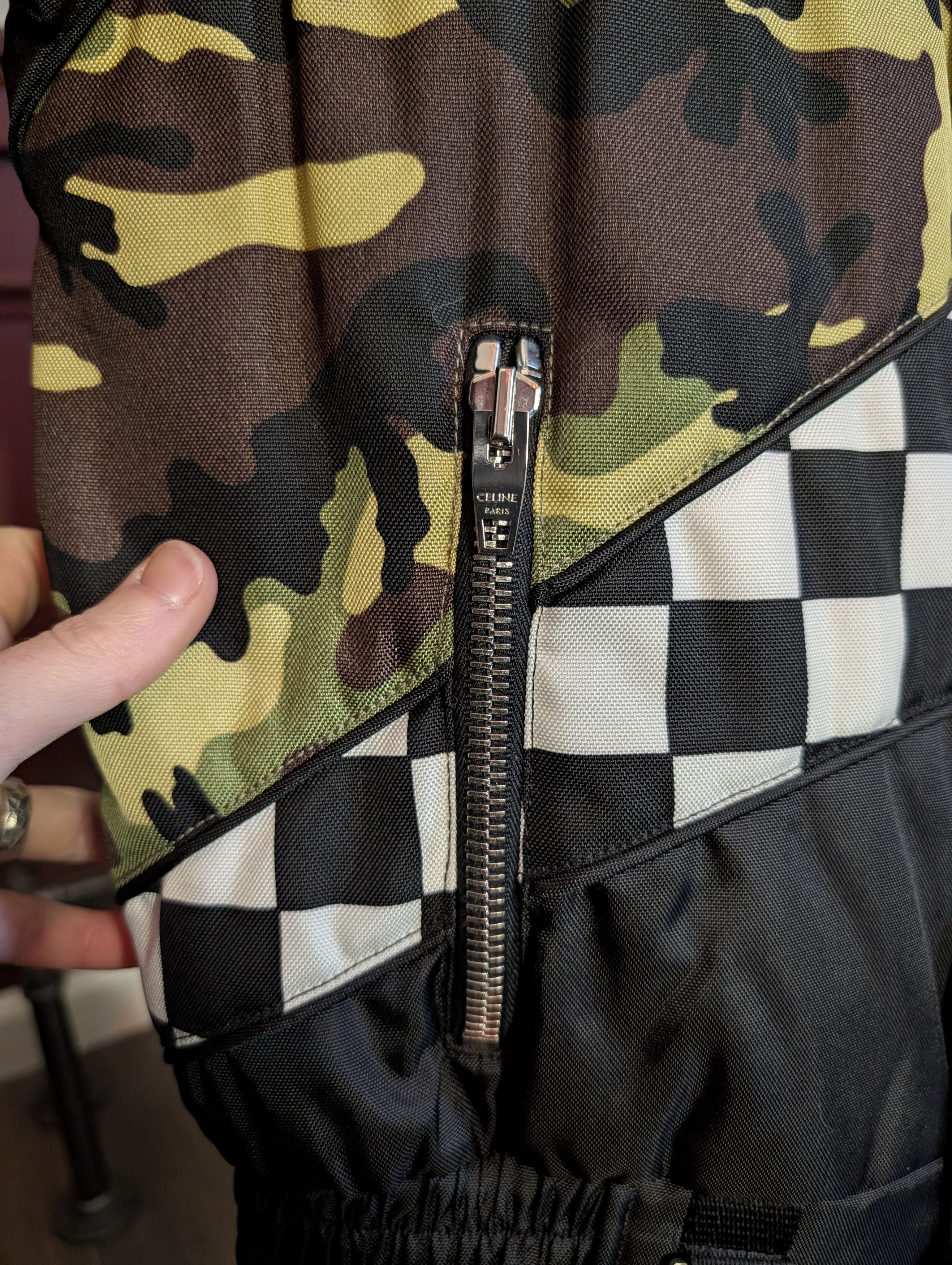 Celine FW21 NWT Hedi camo checkered zip-up jacket coat bomber Size US M / EU 48-50 / 2 - 3 Thumbnail